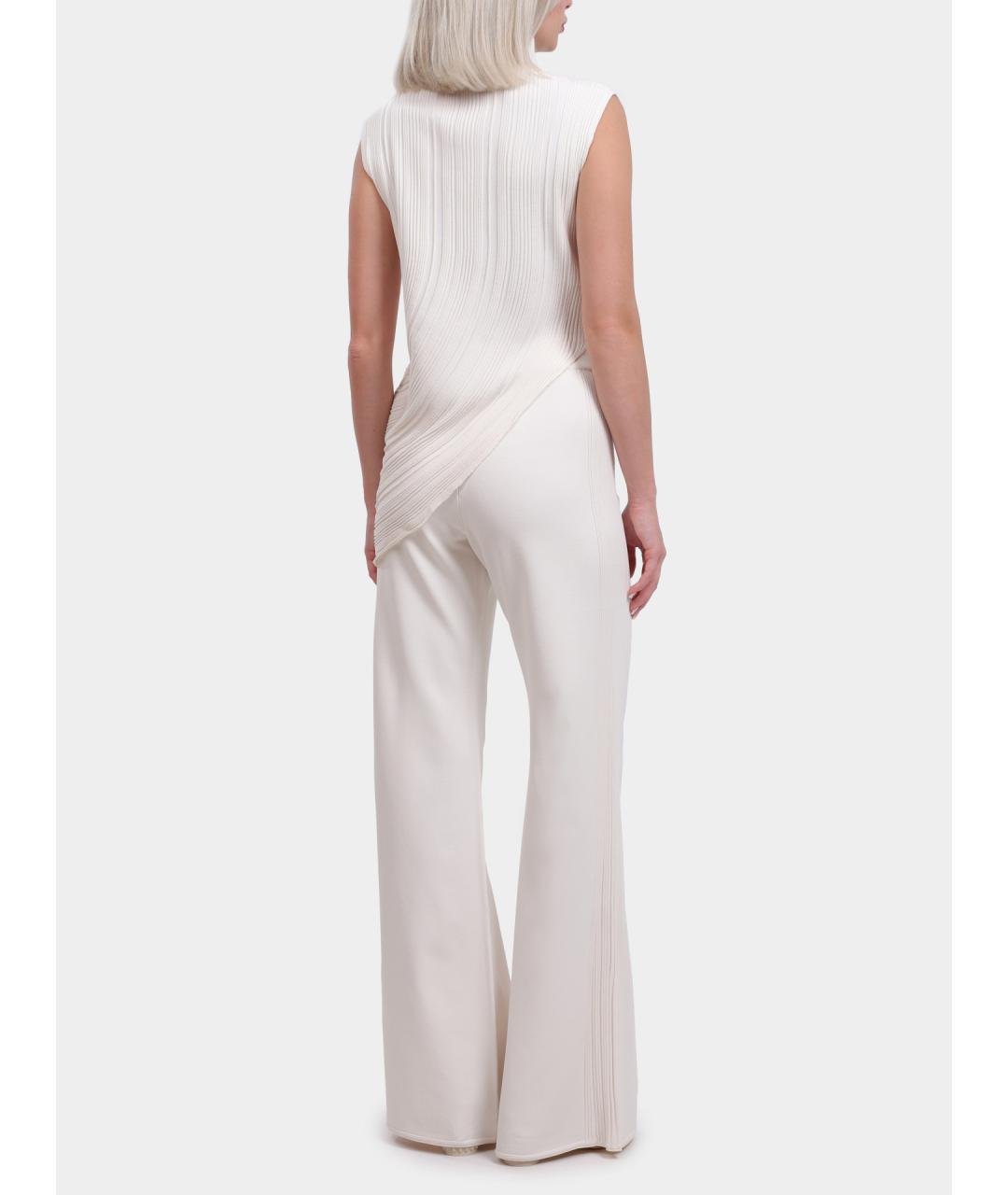 HERNO Белые прямые брюки, фото 4