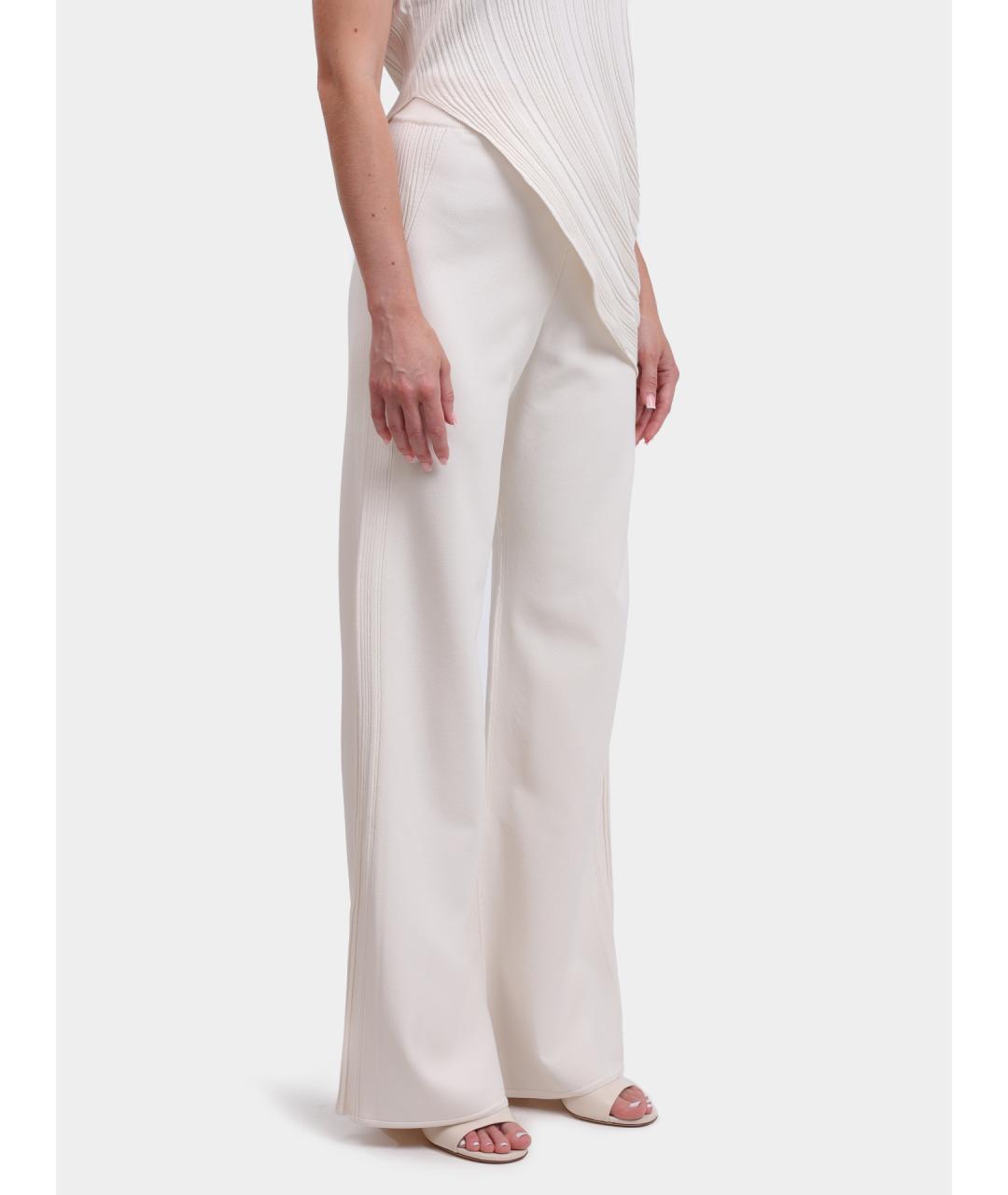 HERNO Белые прямые брюки, фото 3