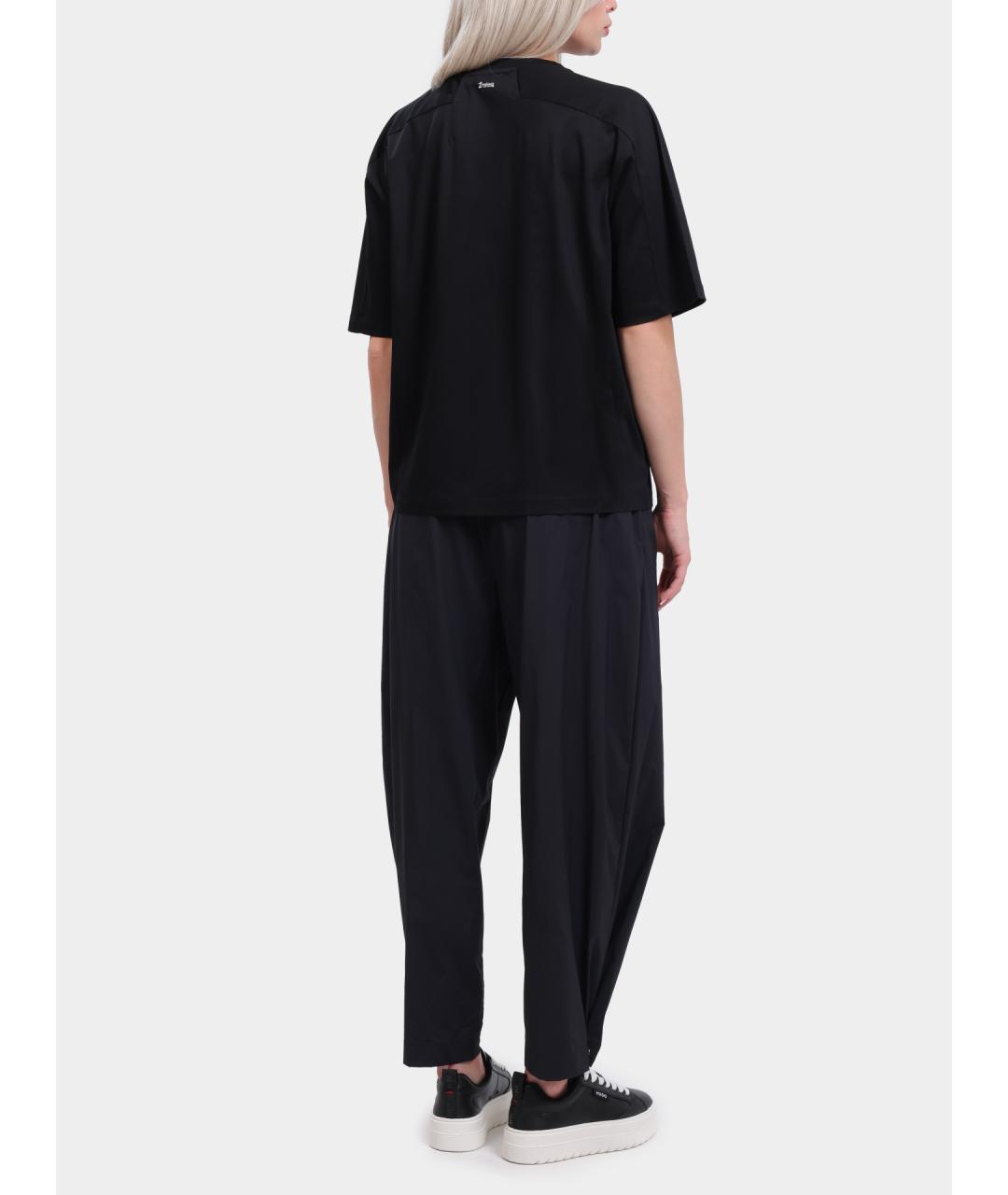 HERNO Черная хлопковая футболка, фото 5