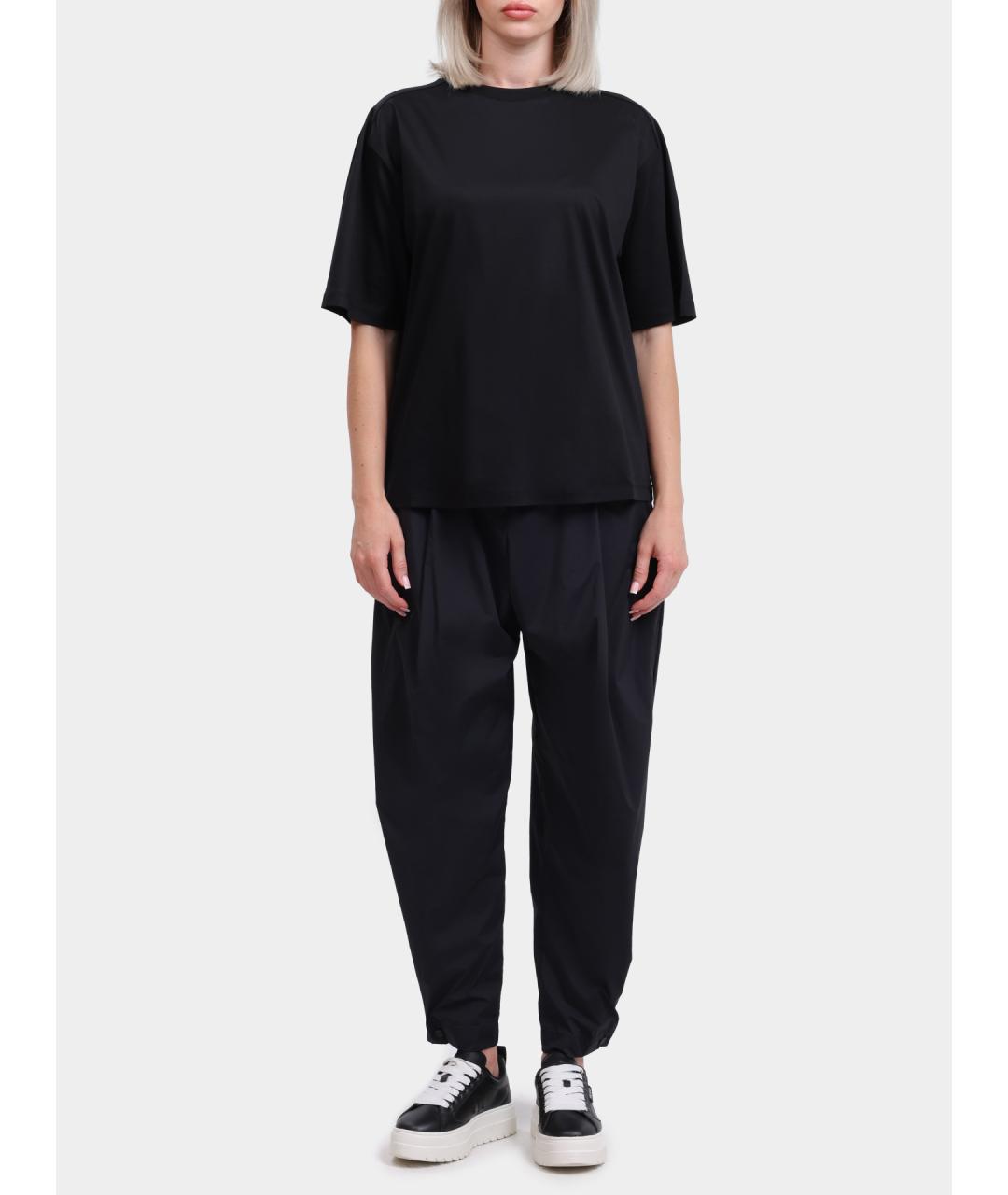 HERNO Черная хлопковая футболка, фото 2