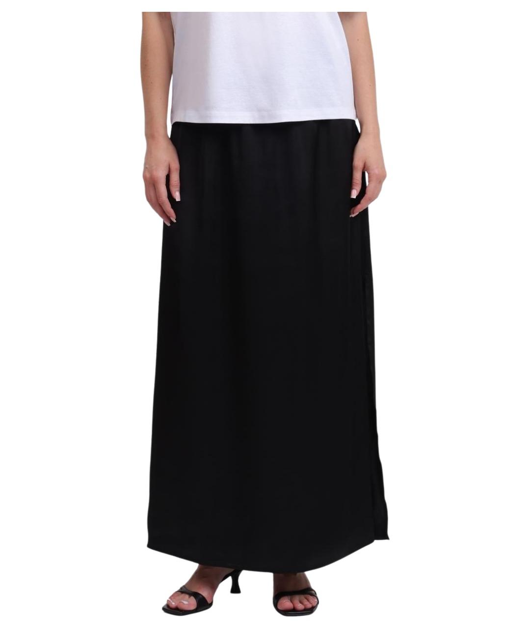 HERNO Черная полиэстеровая юбка макси, фото 1