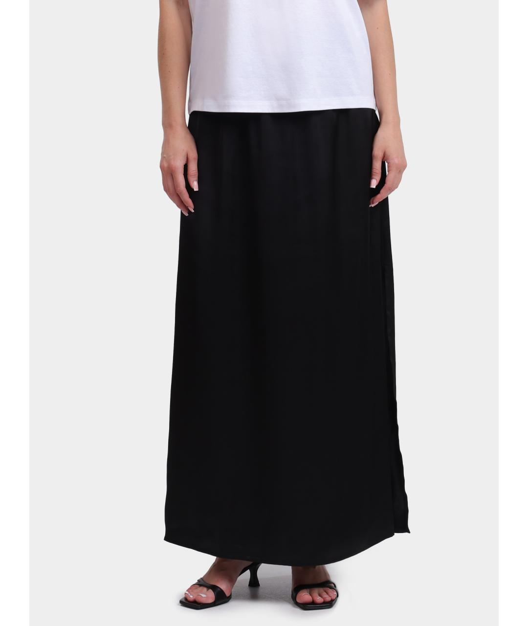 HERNO Черная полиэстеровая юбка макси, фото 6