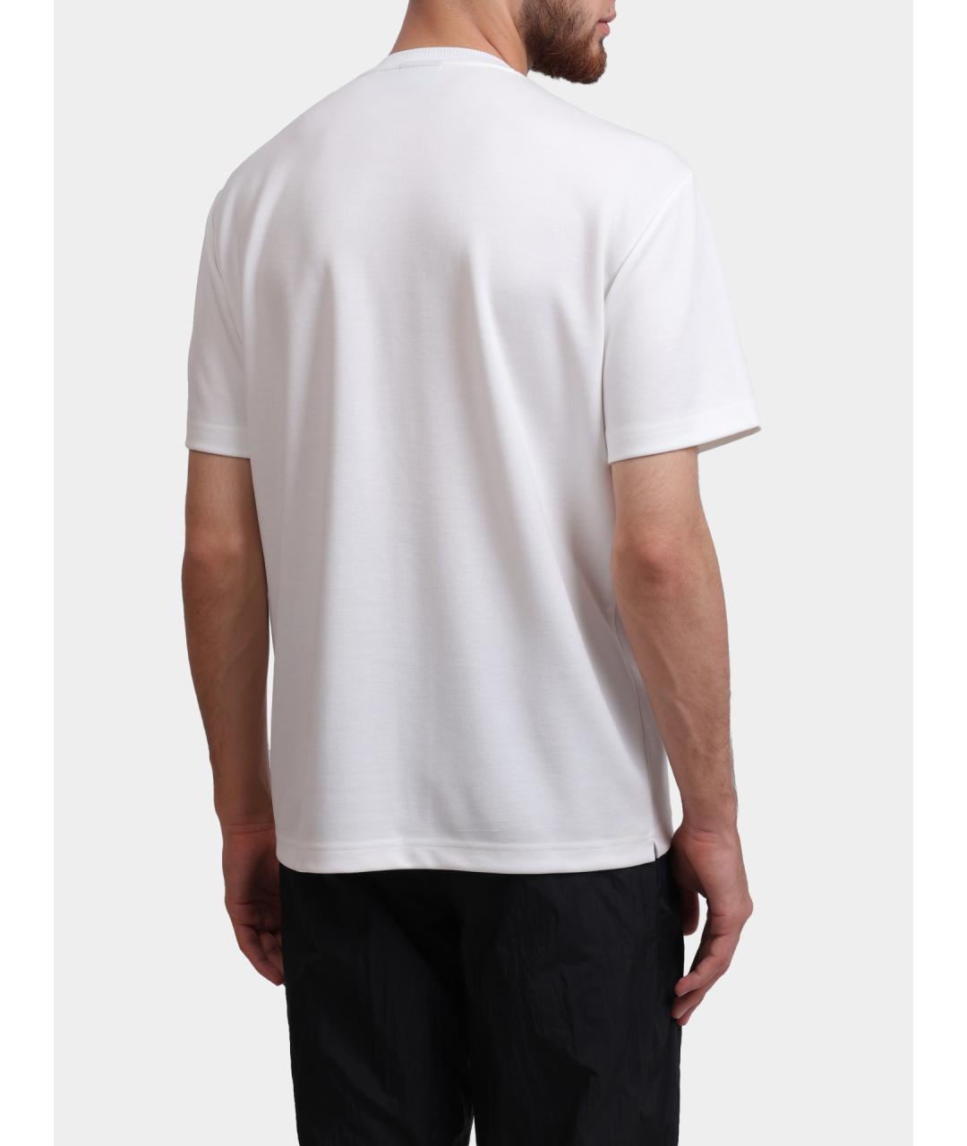 EA7 Белая хлопковая футболка, фото 4