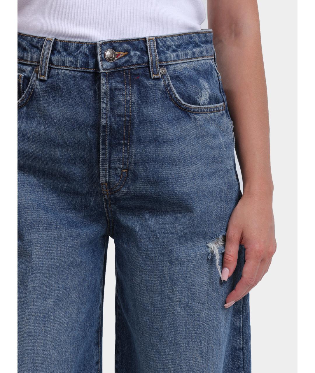 HUGO Синие хлопковые прямые джинсы, фото 4