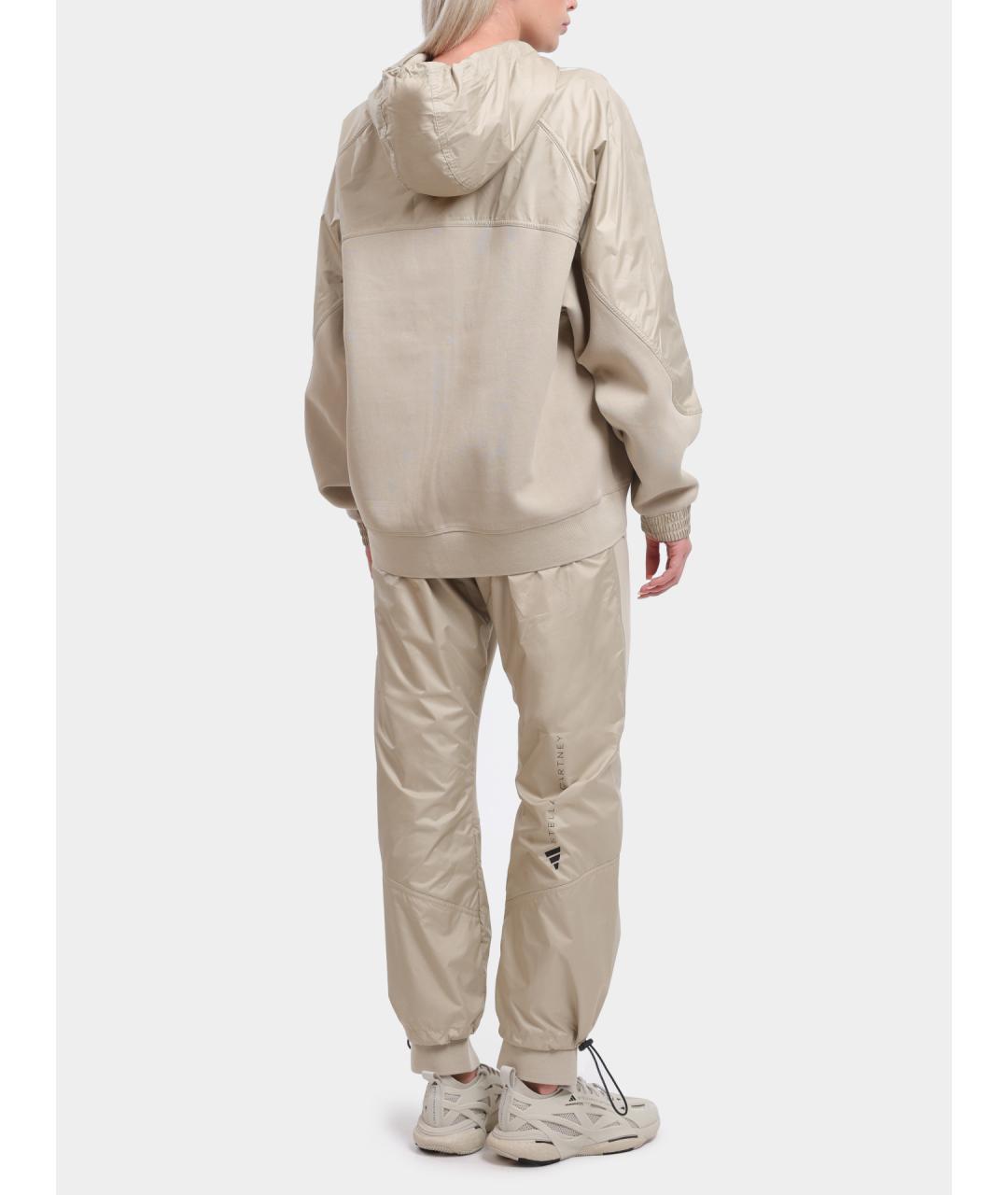 ADIDAS BY STELLA MCCARTNEY Бежевые хлопковые прямые брюки, фото 4