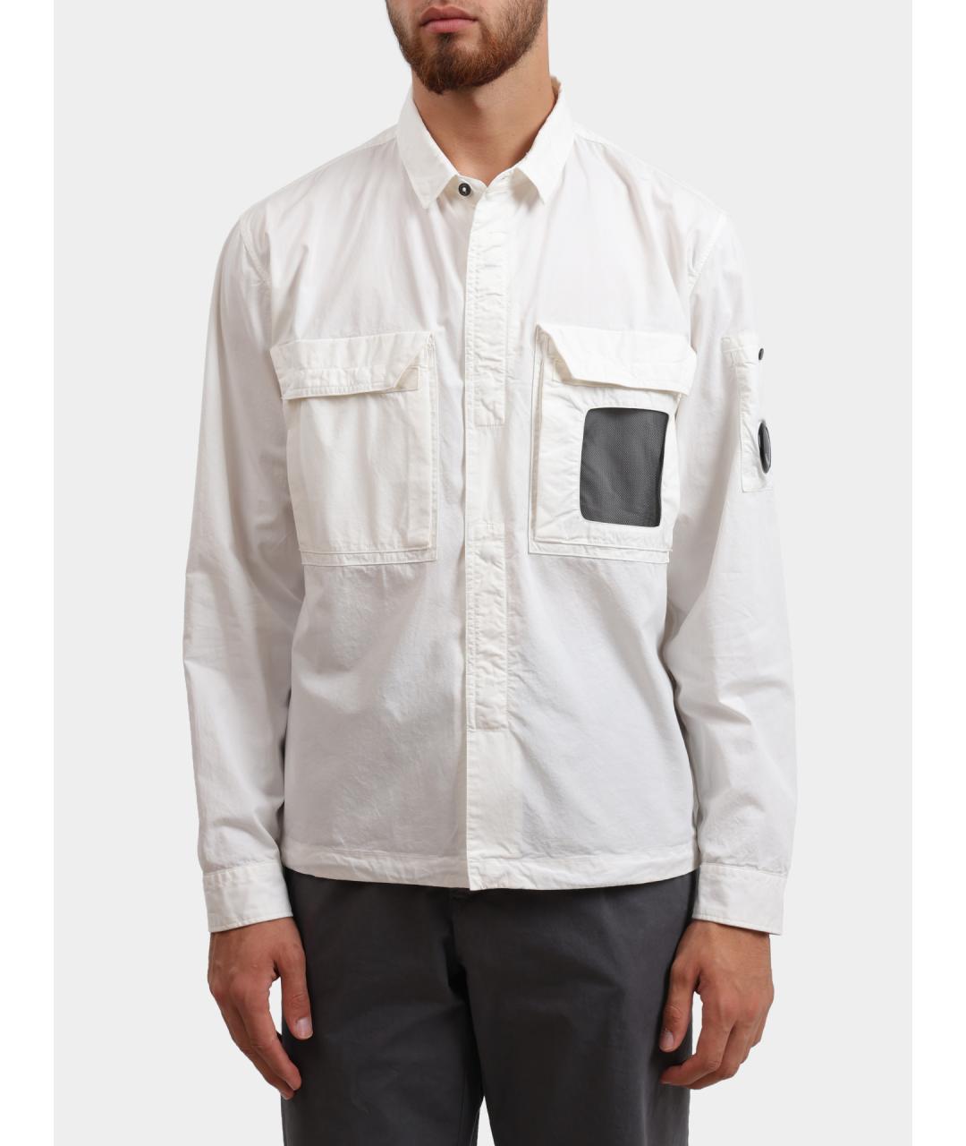 CP COMPANY Белая хлопковая кэжуал рубашка, фото 2