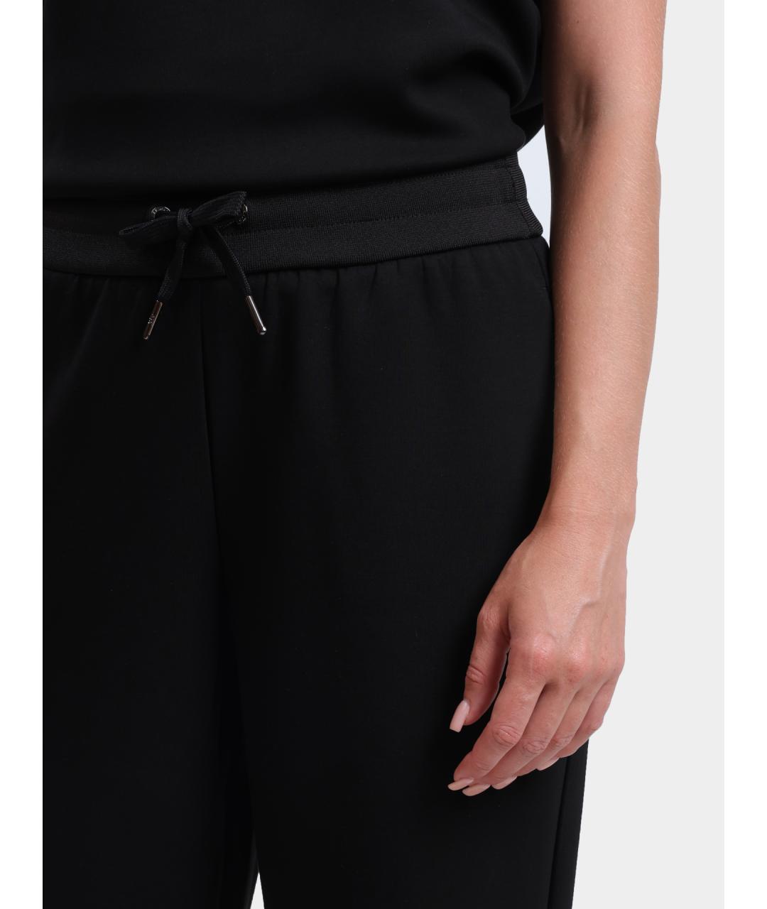 ARMANI EXCHANGE Черные полиэстеровые прямые брюки, фото 4
