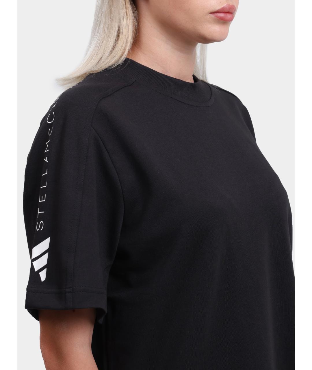 ADIDAS BY STELLA MCCARTNEY Черная полиамидовая футболка, фото 5