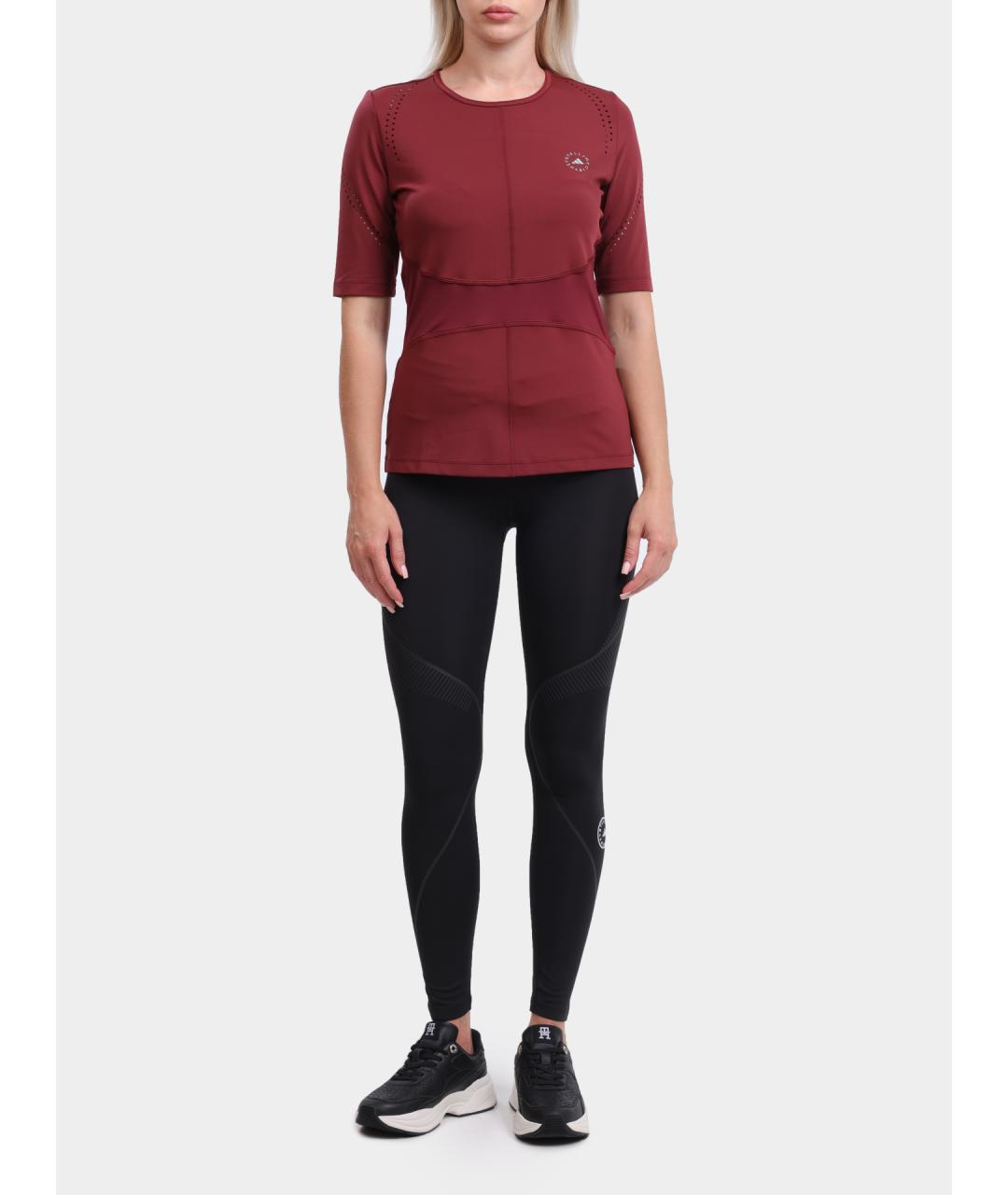 ADIDAS BY STELLA MCCARTNEY Бордовая полиэстеровая футболка, фото 3