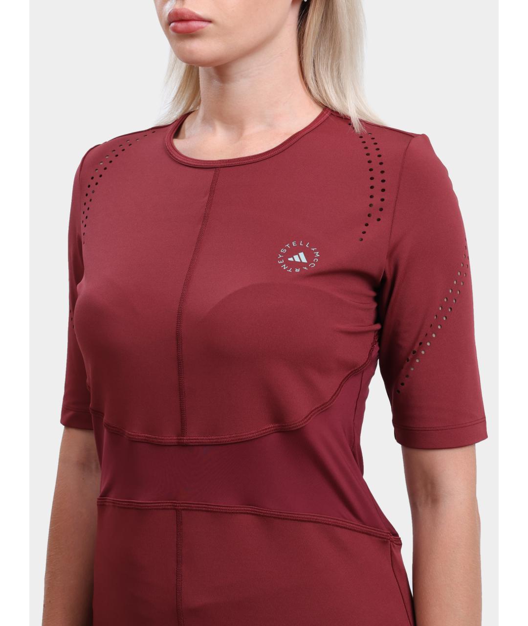 ADIDAS BY STELLA MCCARTNEY Бордовая полиэстеровая футболка, фото 5