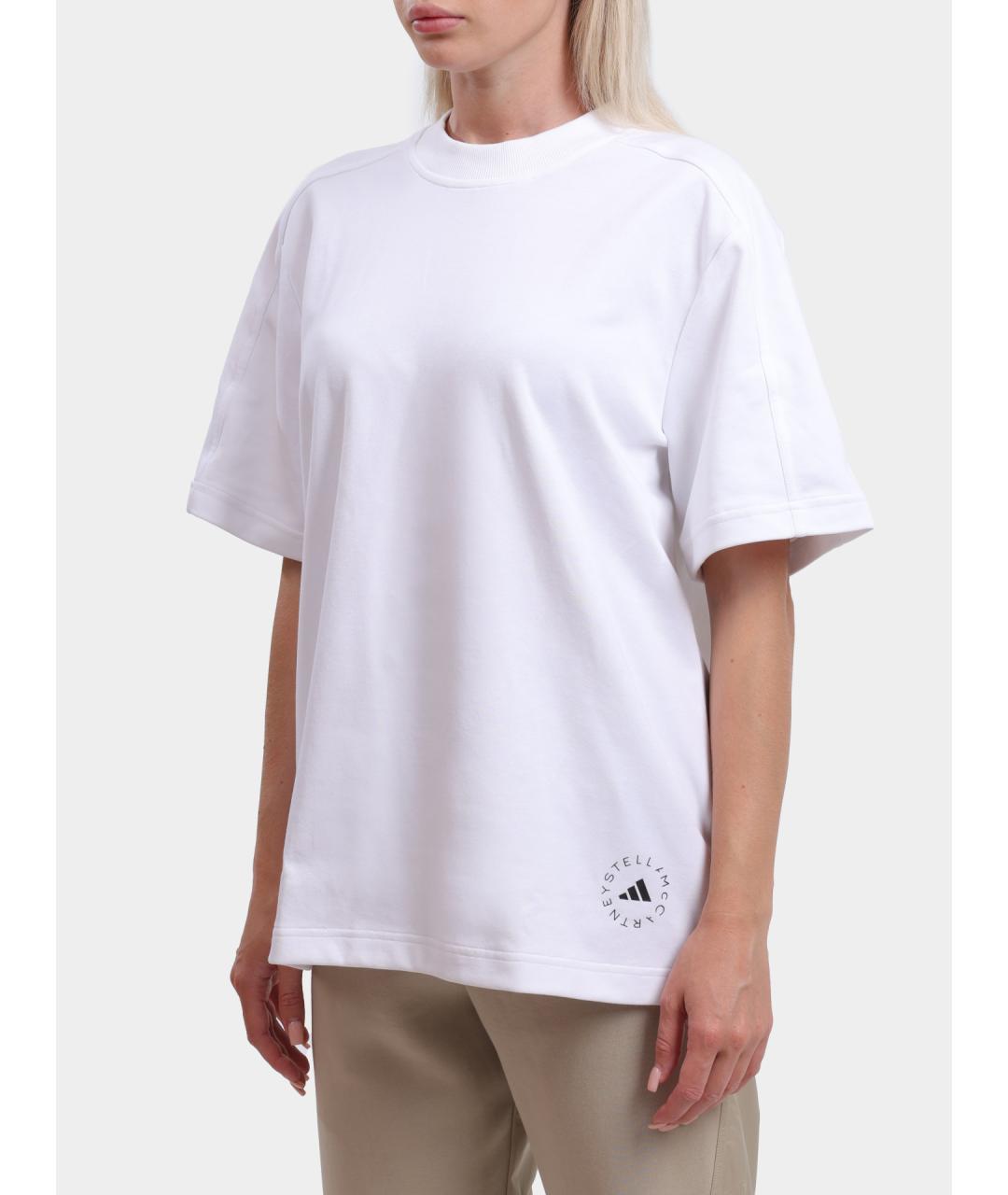 ADIDAS BY STELLA MCCARTNEY Белая хлопковая футболка, фото 3