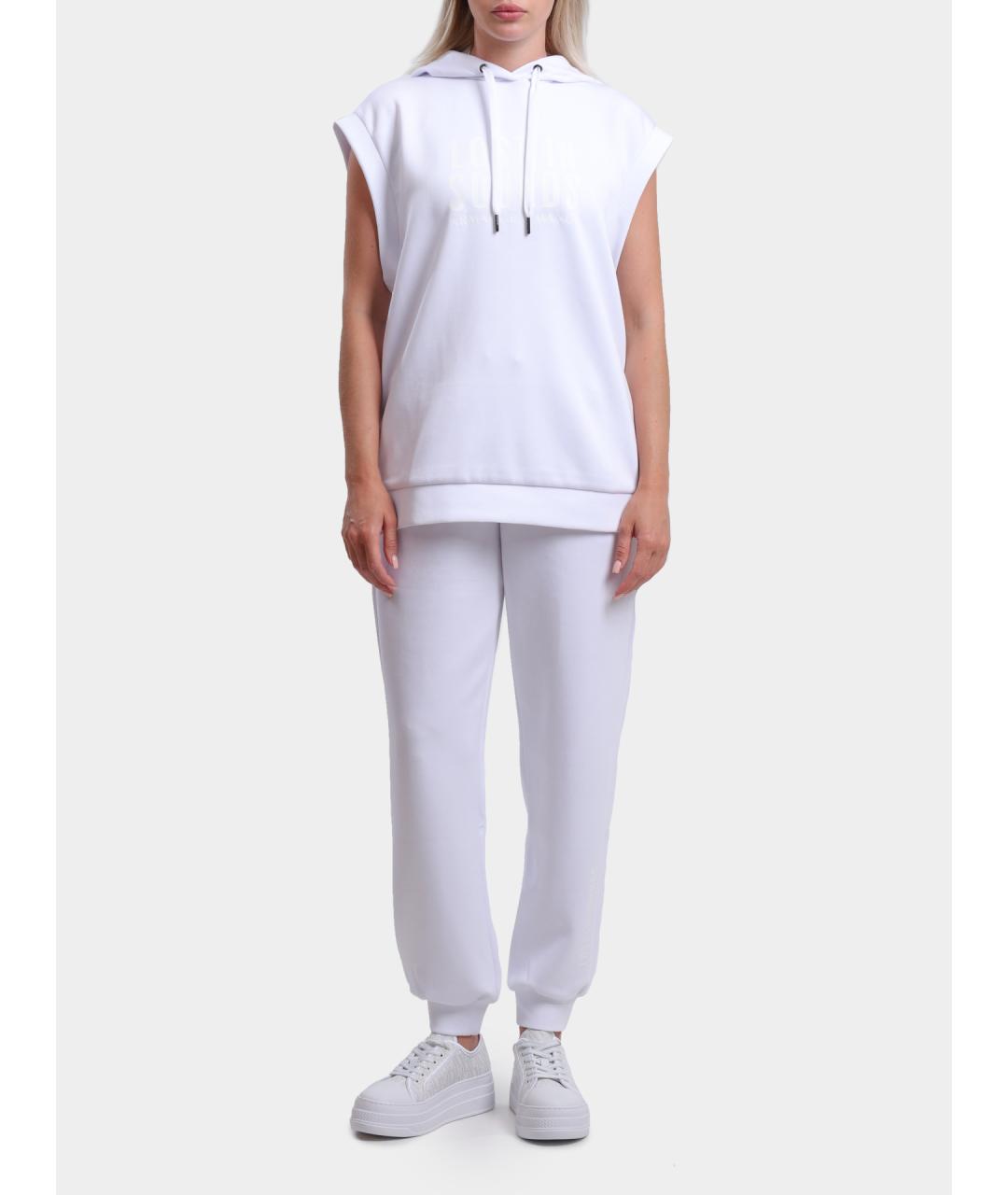 ARMANI EXCHANGE Белые полиэстеровые прямые брюки, фото 2