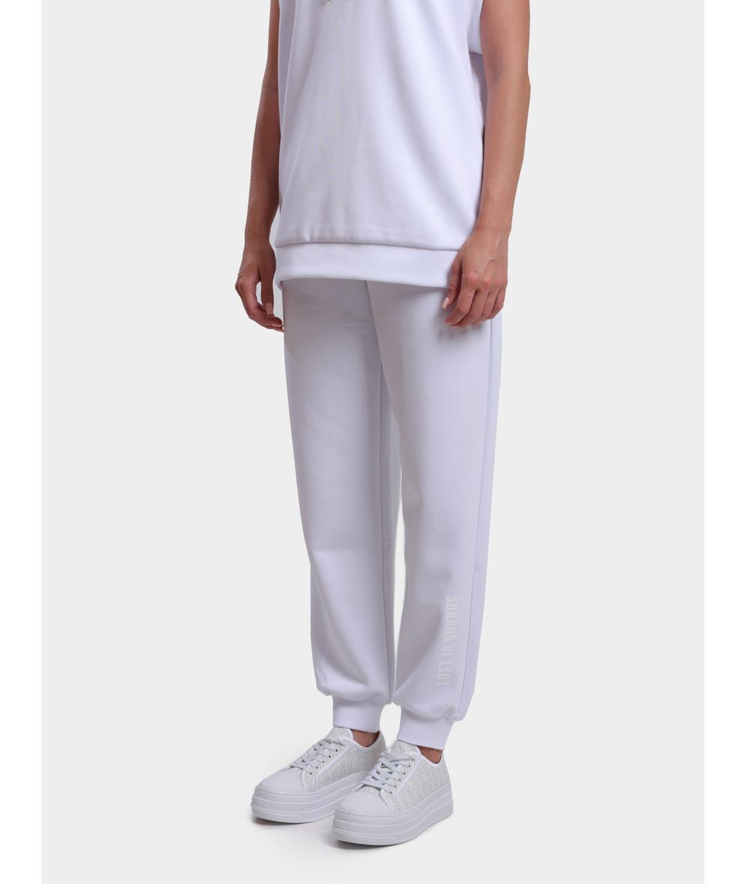 ARMANI EXCHANGE Белые полиэстеровые прямые брюки, фото 3