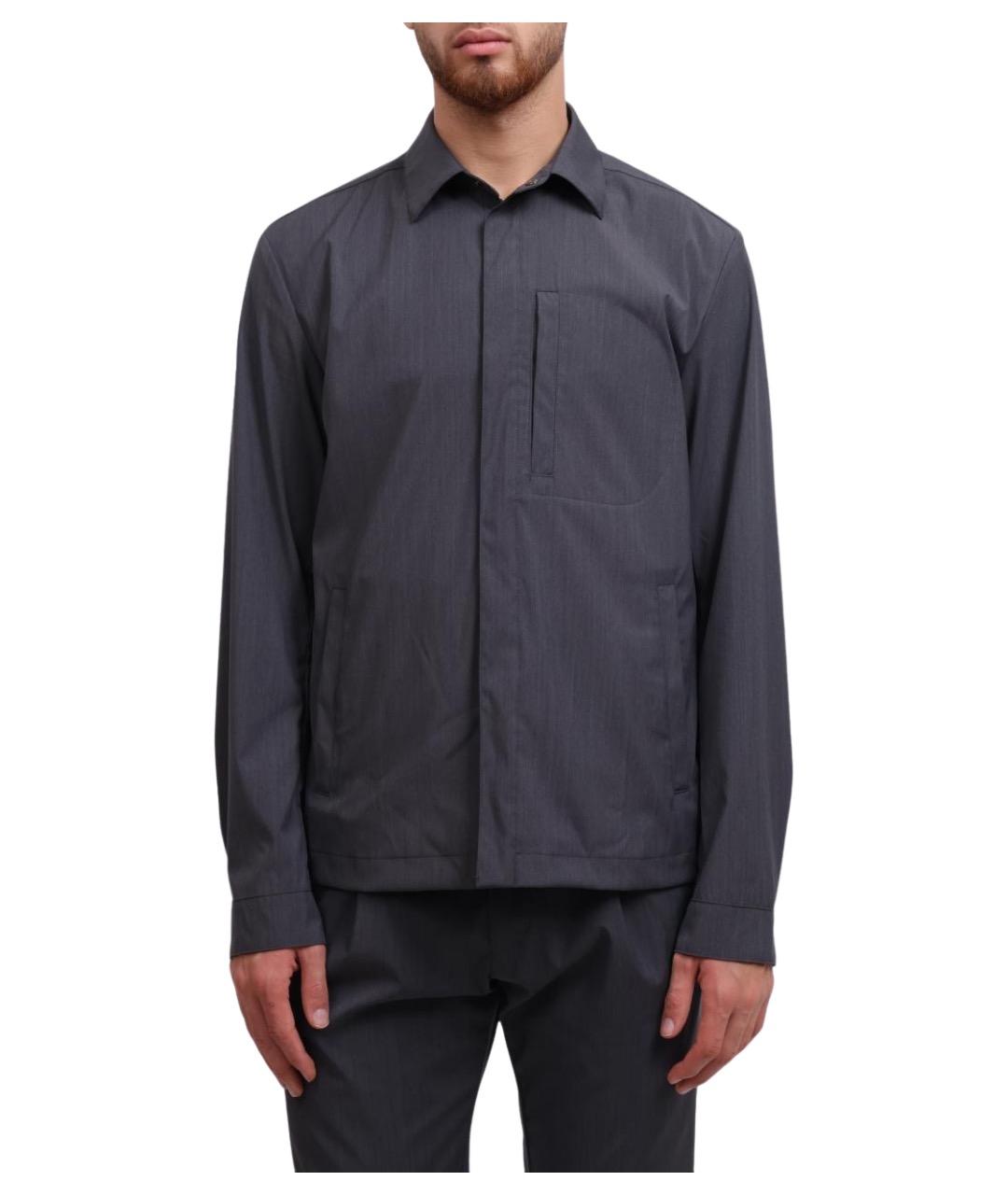 HERNO Серая хлопковая кэжуал рубашка, фото 1