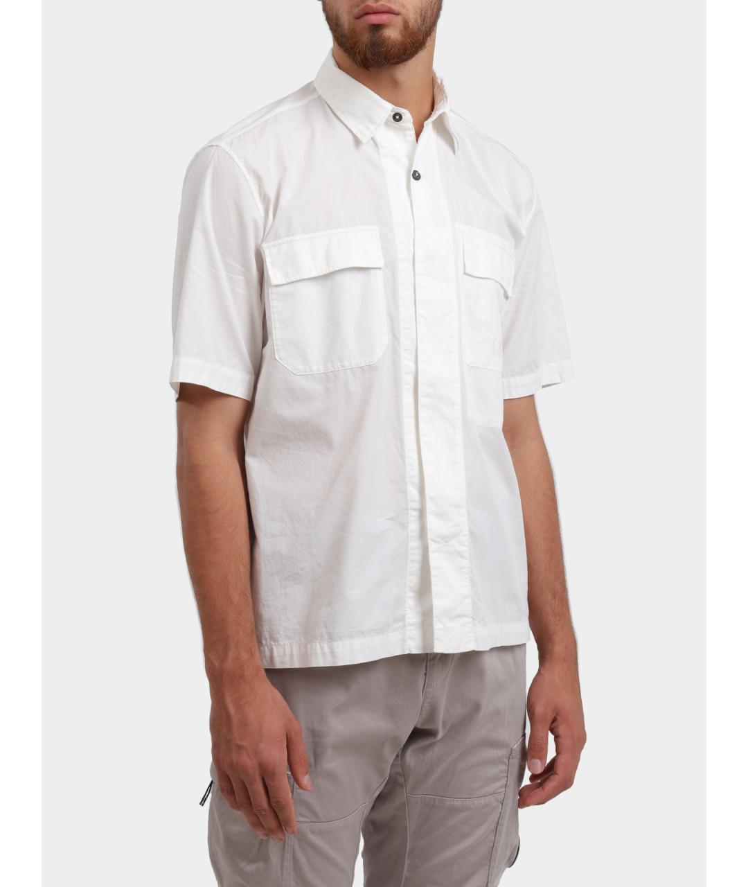 CP COMPANY Белая хлопковая кэжуал рубашка, фото 3