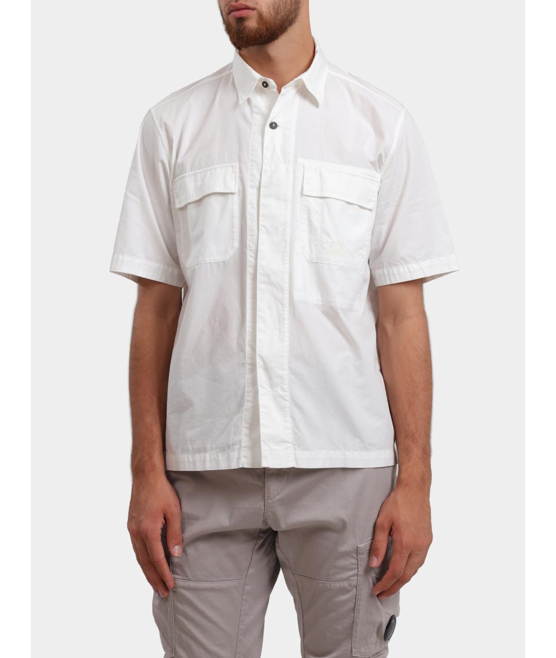 CP COMPANY Белая хлопковая кэжуал рубашка, фото 5