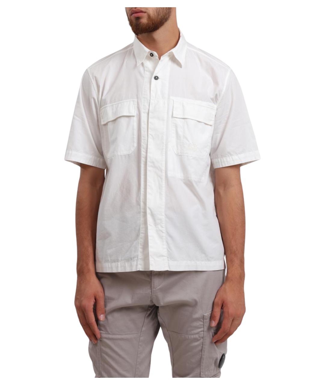 CP COMPANY Белая хлопковая кэжуал рубашка, фото 1