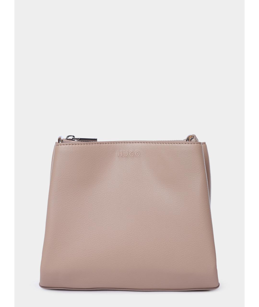 HUGO Бежевая сумка через плечо из искусственной кожи, фото 2