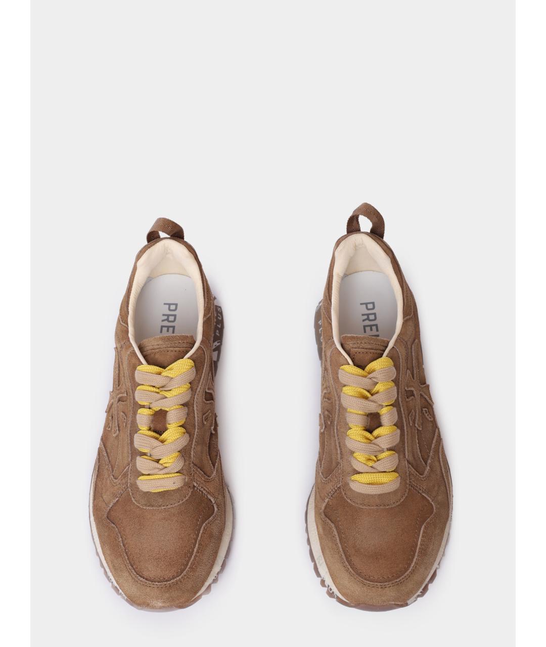 PREMIATA Коричневые замшевые кроссовки, фото 3