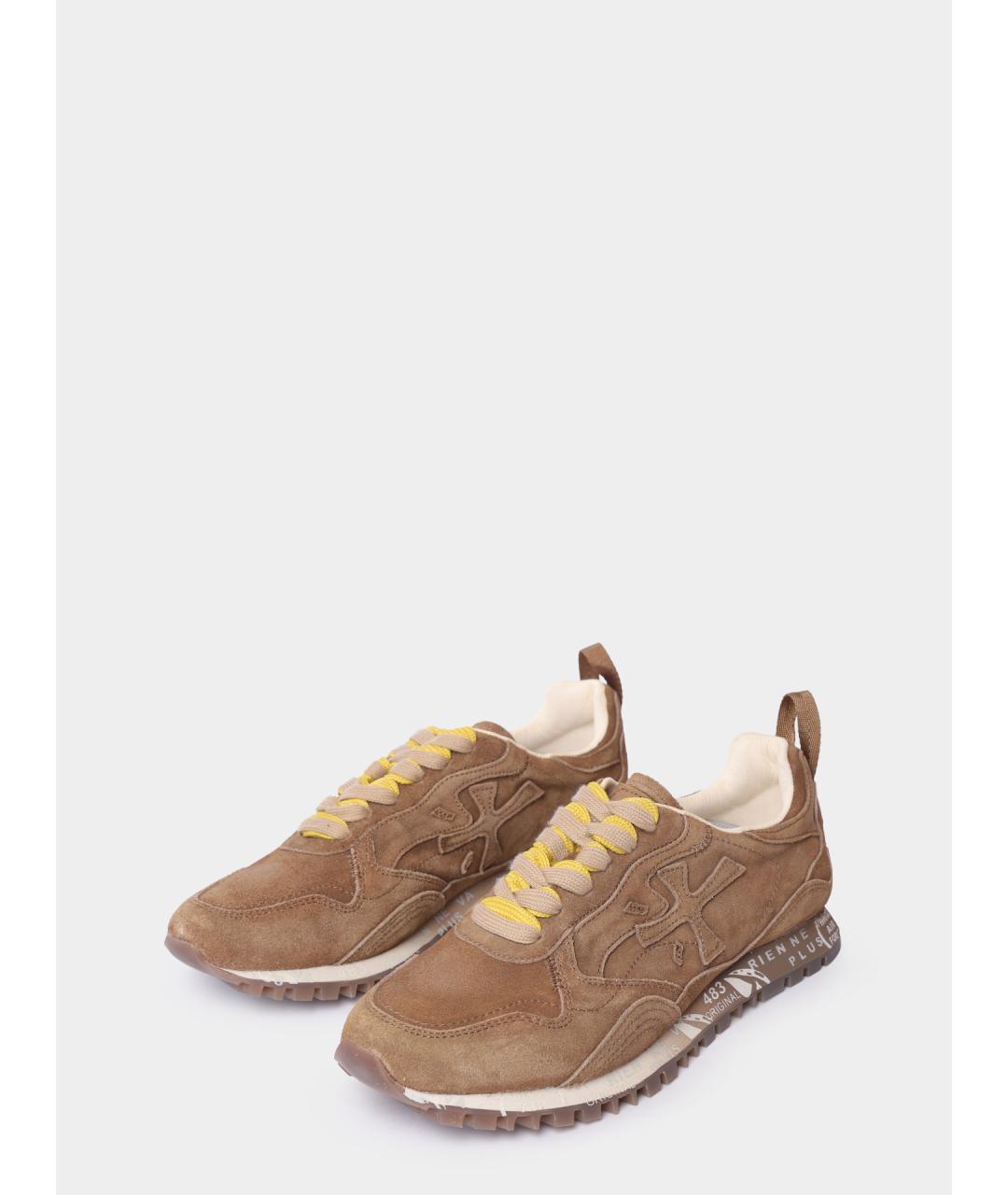 PREMIATA Коричневые замшевые кроссовки, фото 2