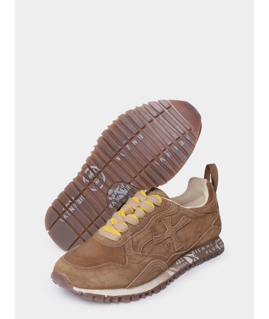 PREMIATA Коричневые замшевые кроссовки, фото 4