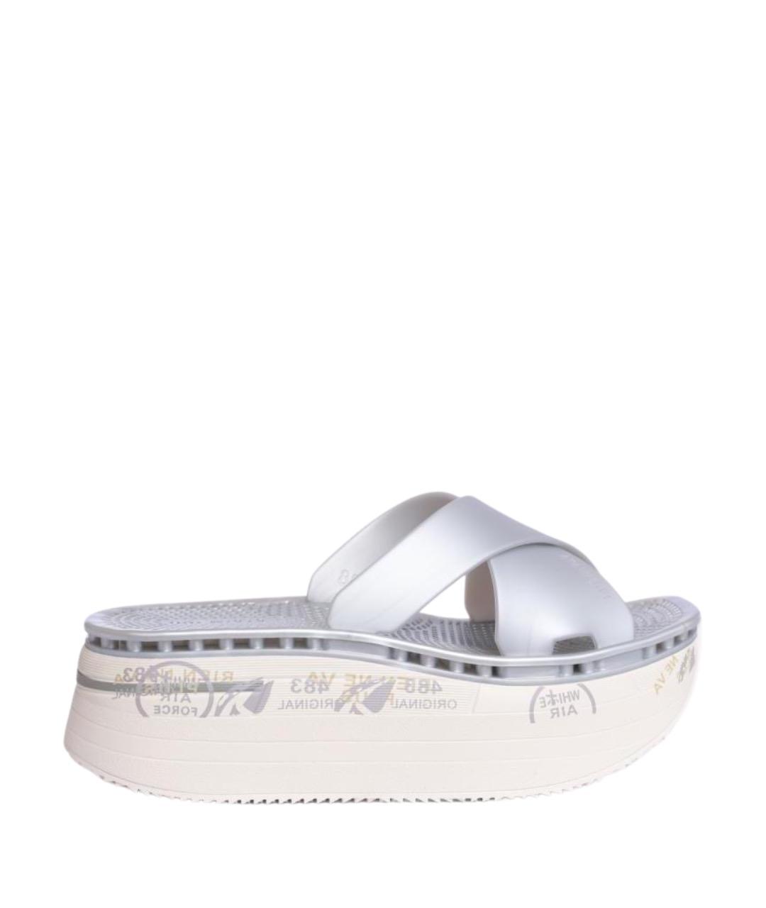 PREMIATA Серебряные кожаные сабо, фото 1