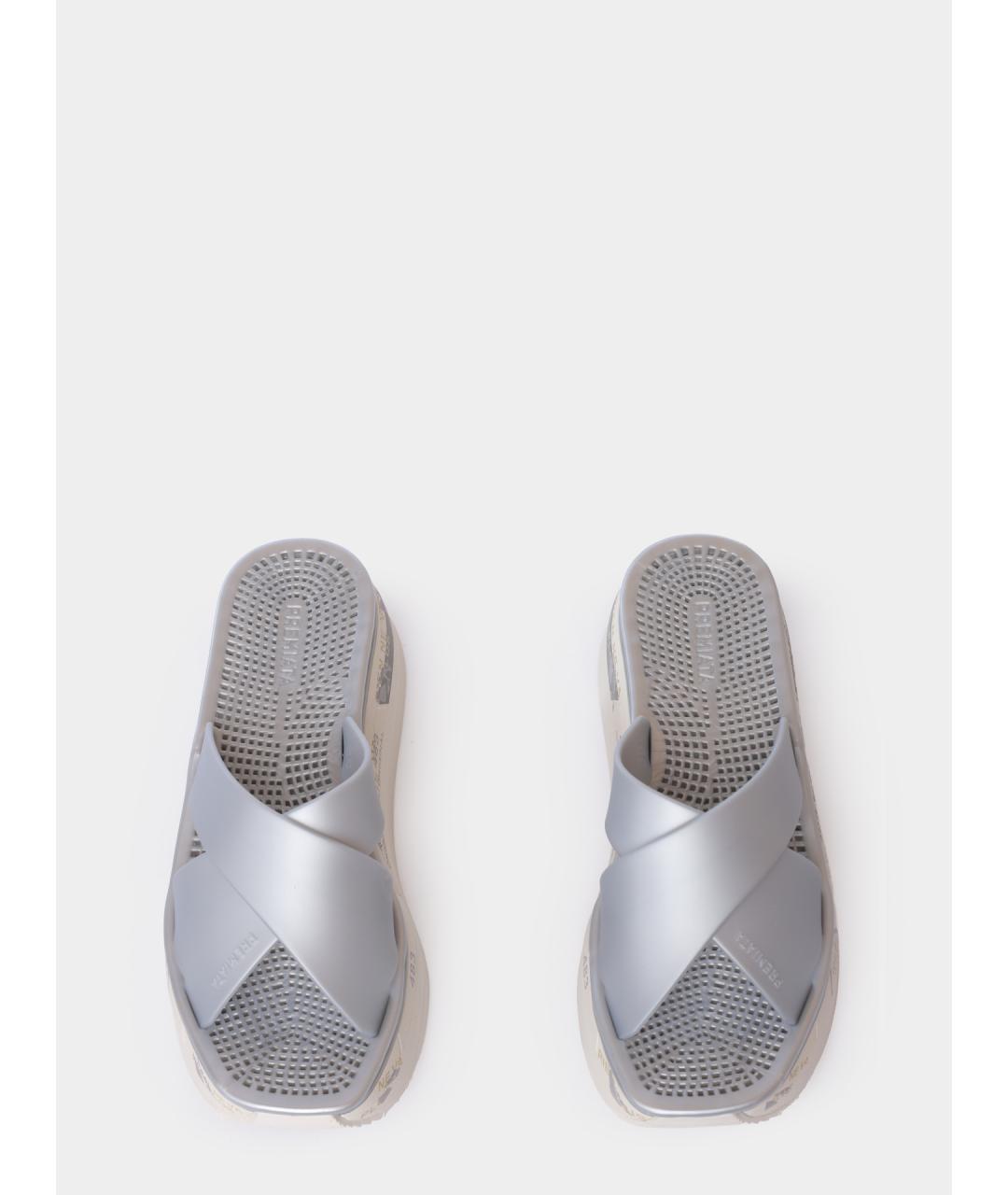 PREMIATA Серебряные кожаные сабо, фото 3