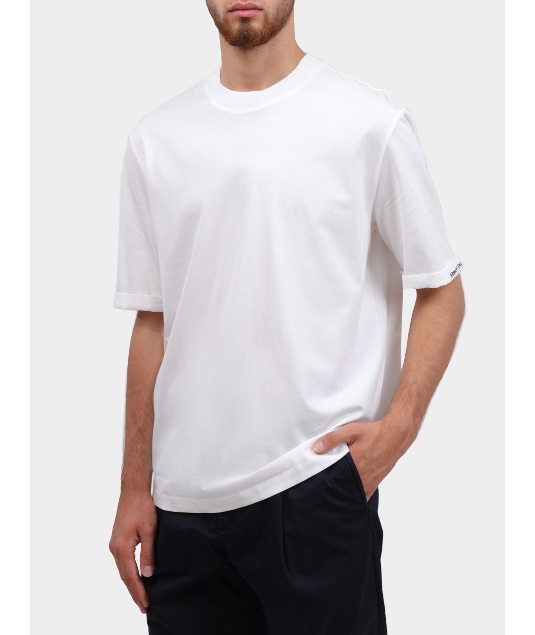 ARMANI EXCHANGE Белая хлопковая футболка, фото 3