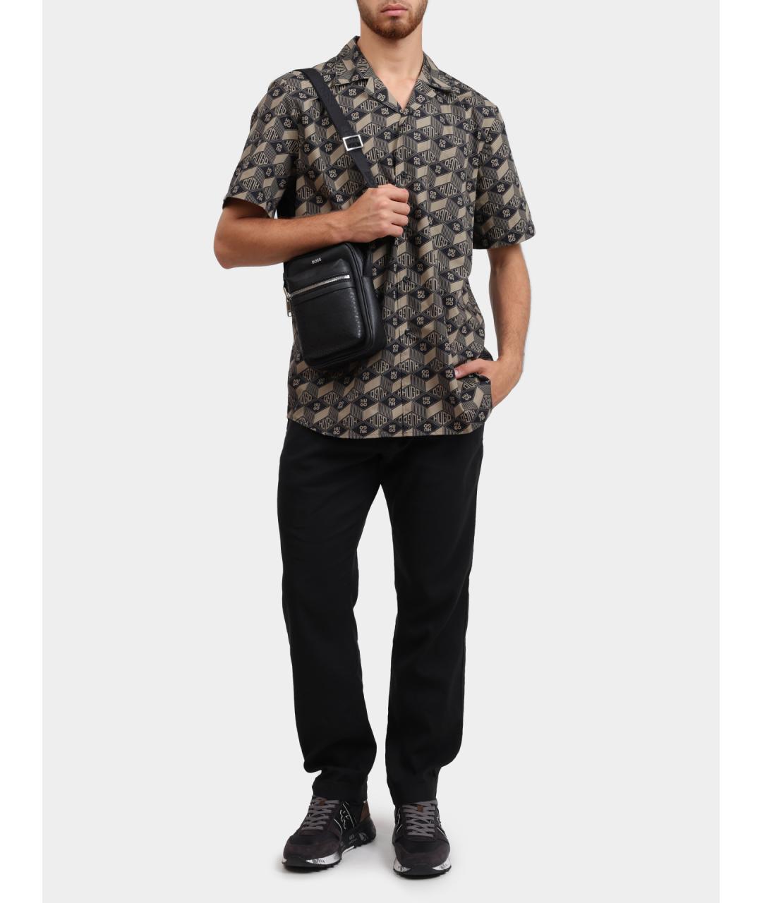 HUGO Мульти хлопковая кэжуал рубашка, фото 3