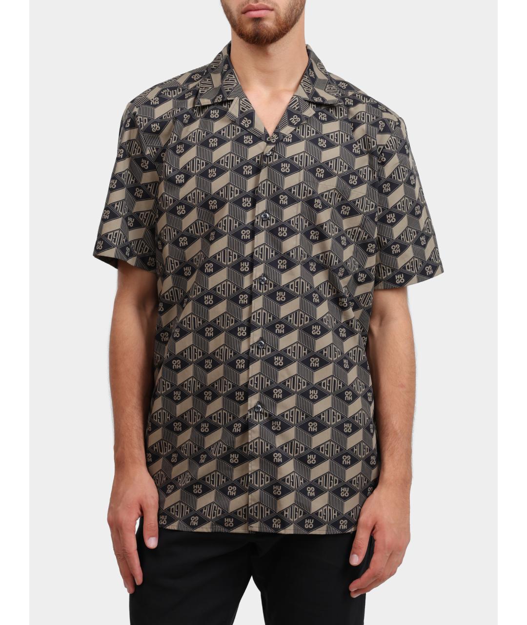 HUGO Мульти хлопковая кэжуал рубашка, фото 2