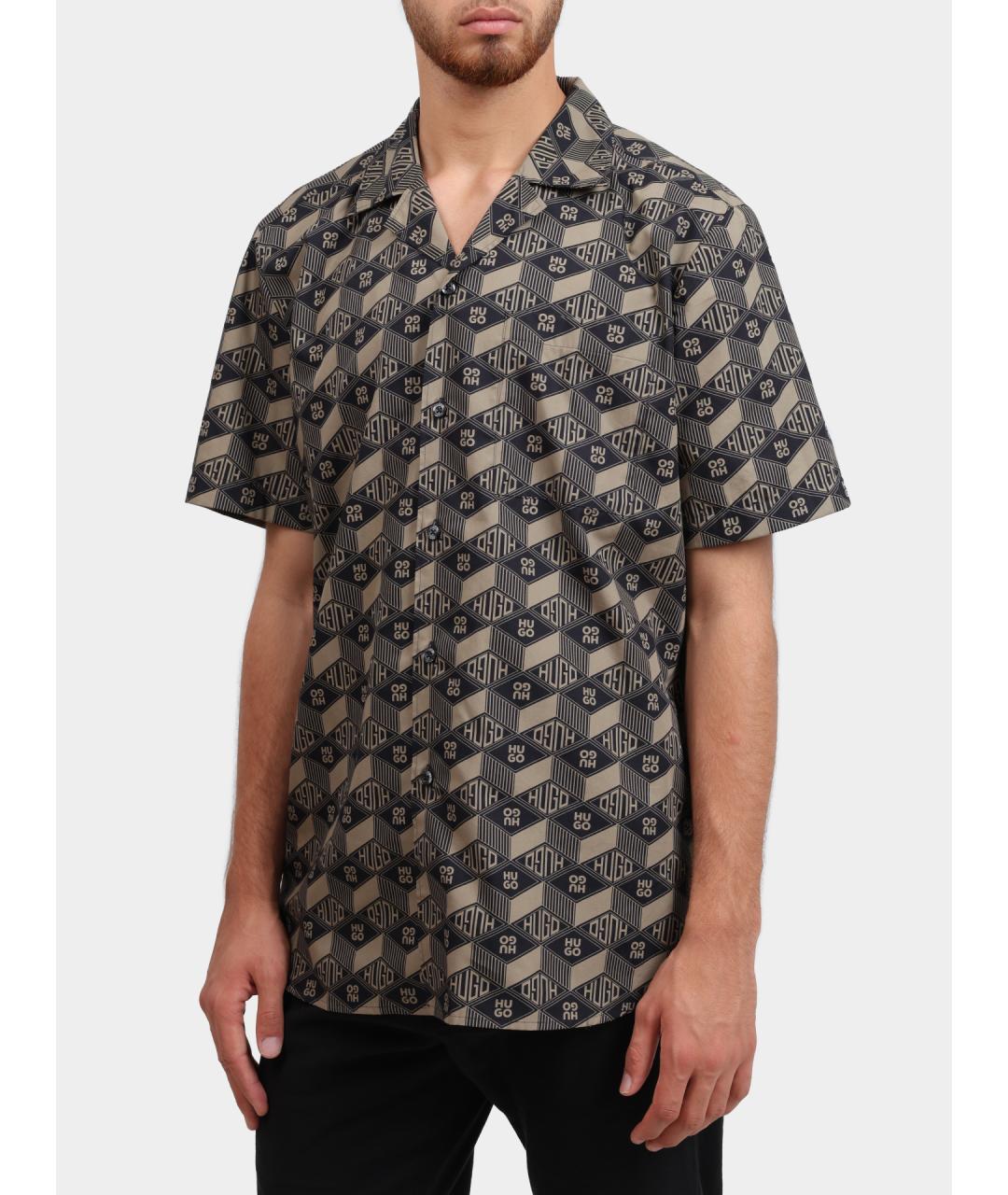 HUGO Мульти хлопковая кэжуал рубашка, фото 4