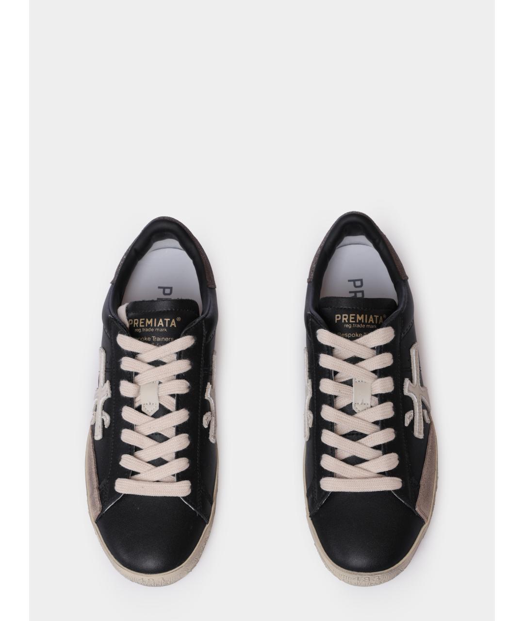 PREMIATA Черные кожаные кеды, фото 3
