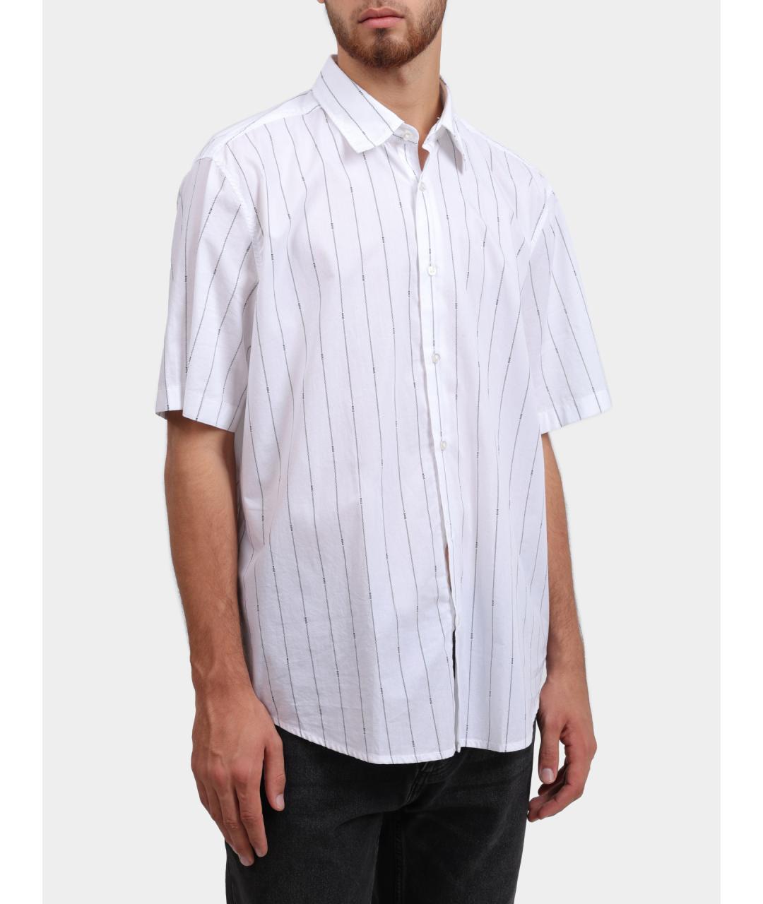 HUGO BOSS Белая хлопковая кэжуал рубашка, фото 3