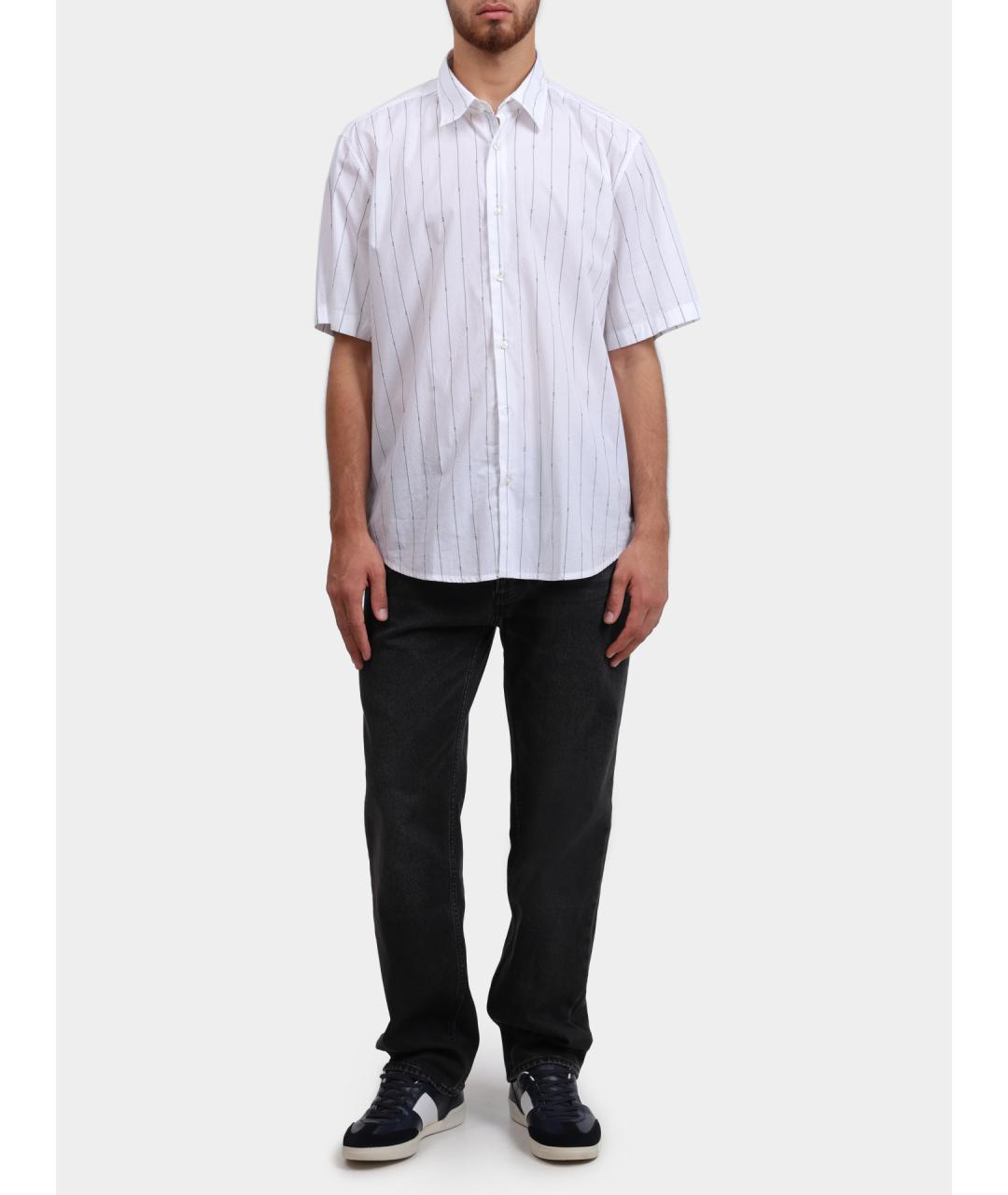 HUGO BOSS Белая хлопковая кэжуал рубашка, фото 2