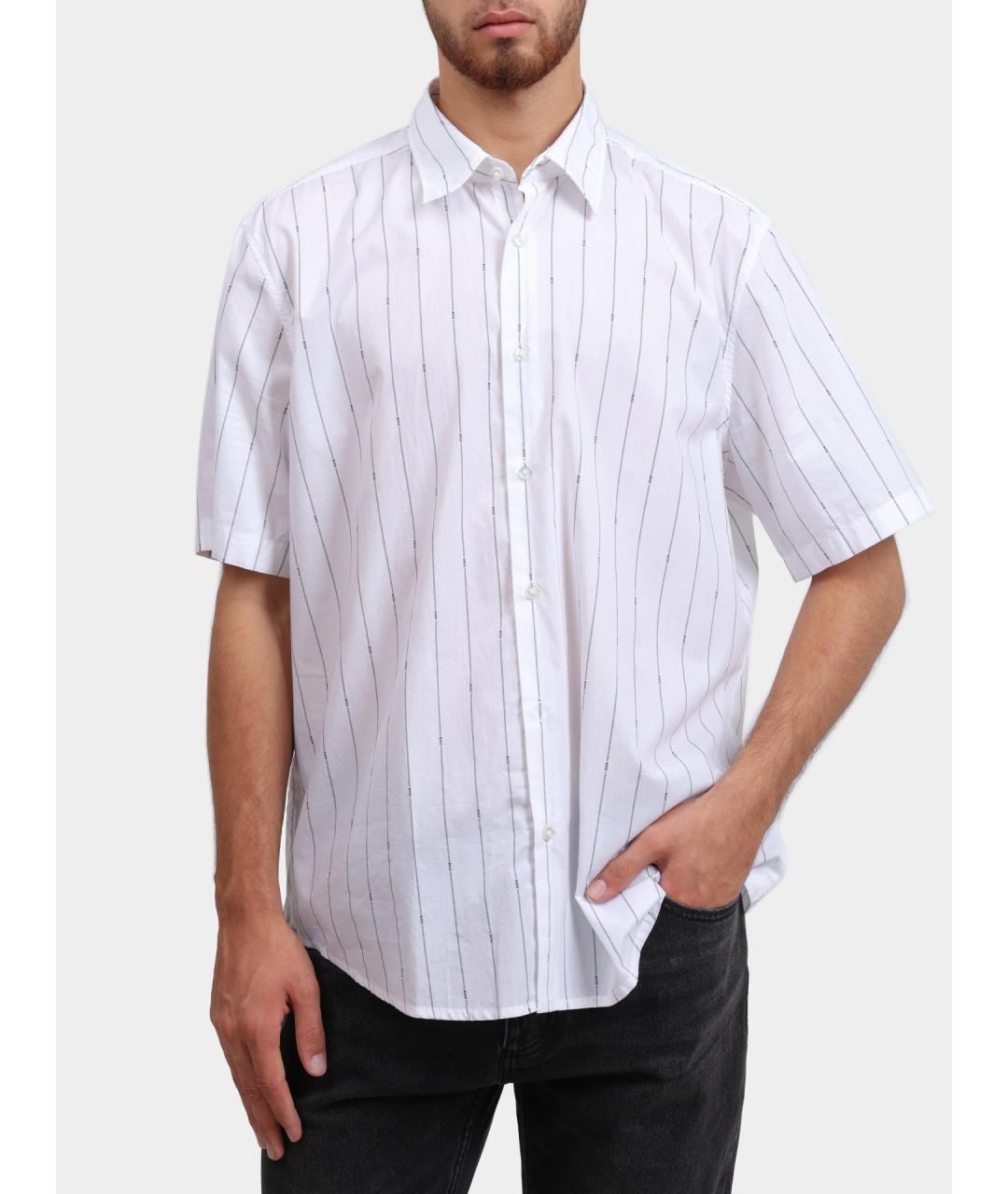 HUGO BOSS Белая хлопковая кэжуал рубашка, фото 6