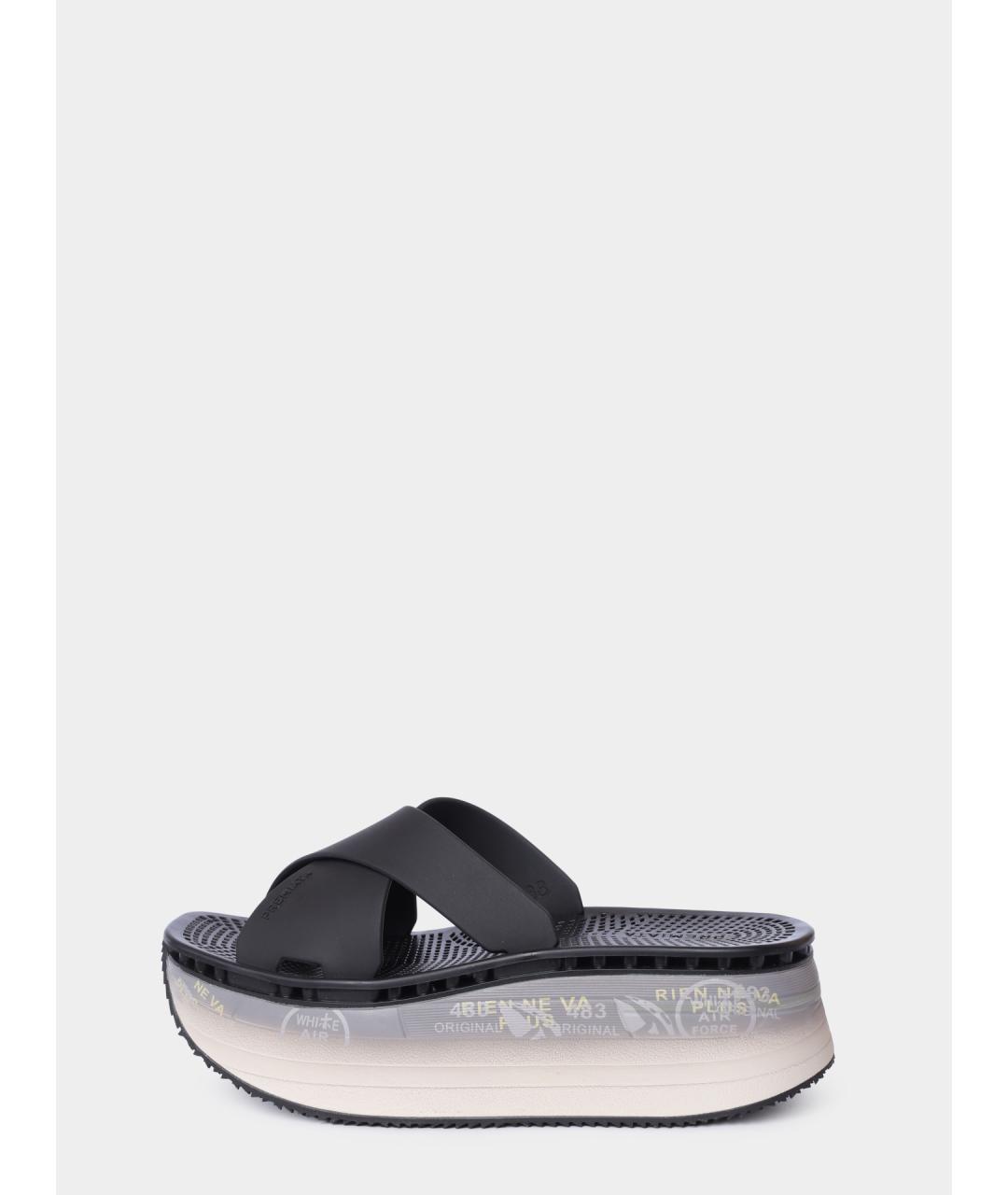 PREMIATA Черные резиновые шлепанцы, фото 5