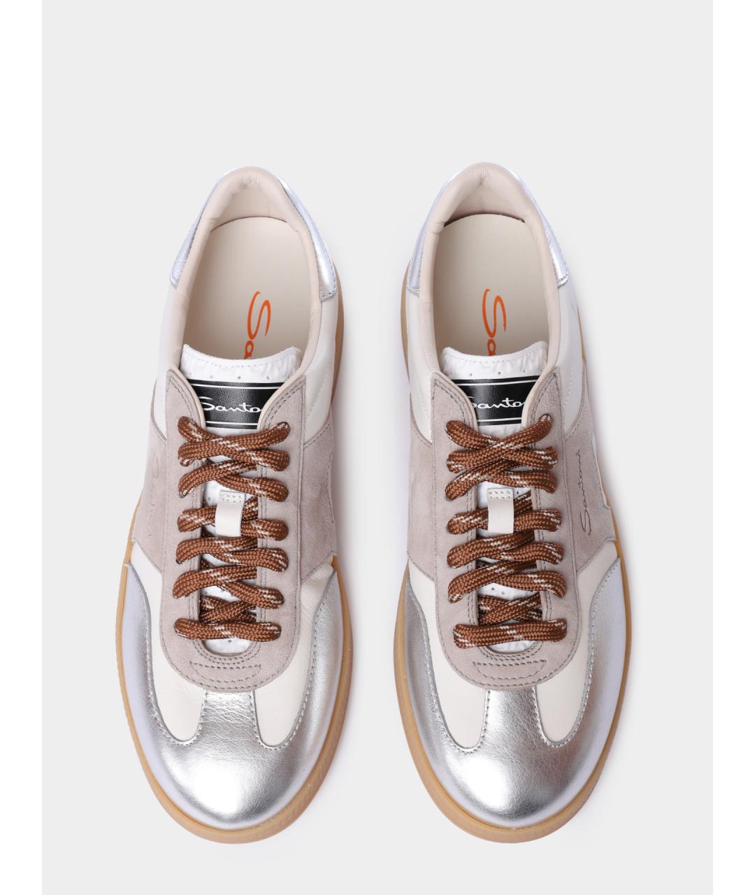 SANTONI Мульти кожаные кеды, фото 4