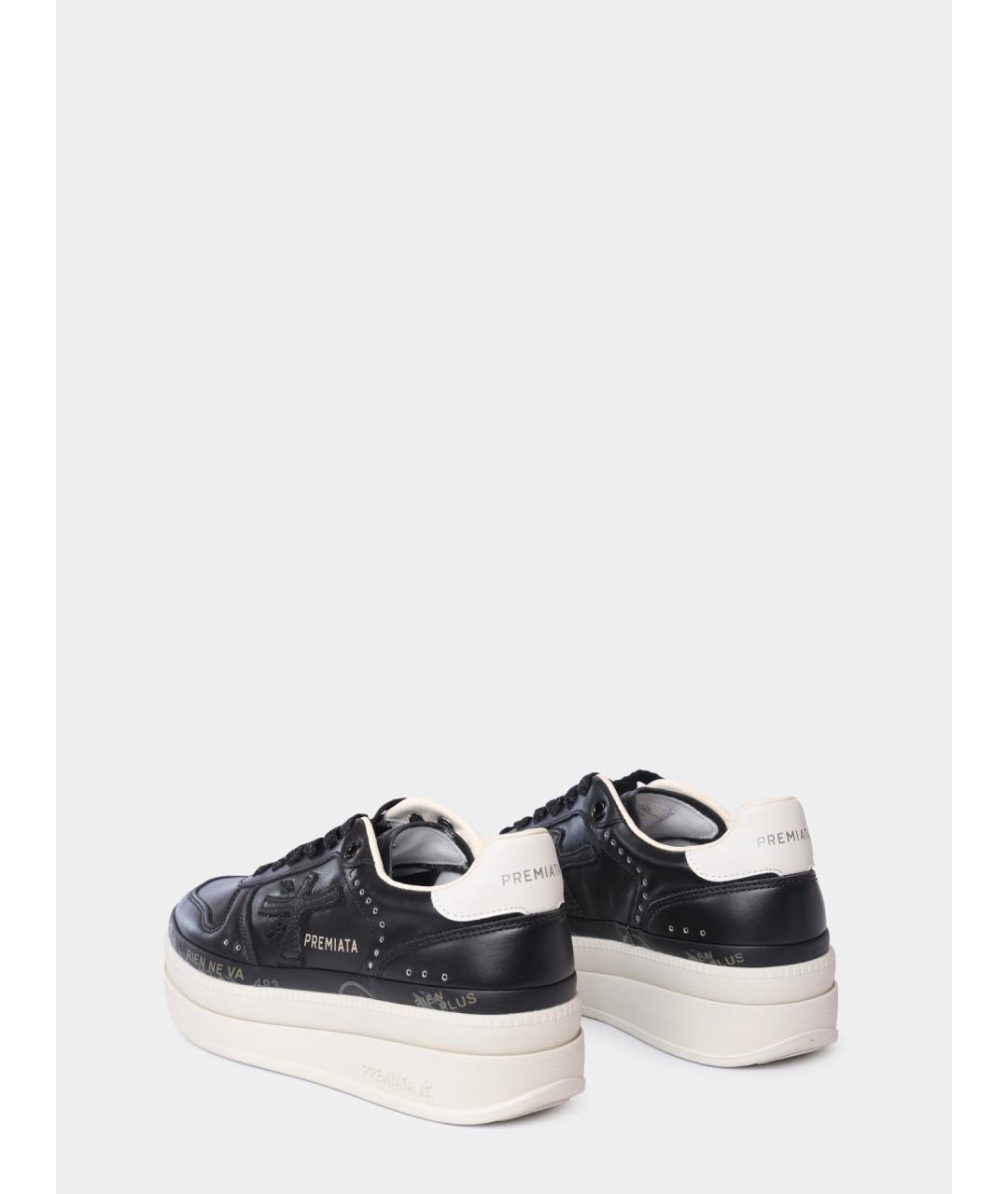PREMIATA Черные кожаные кеды, фото 4