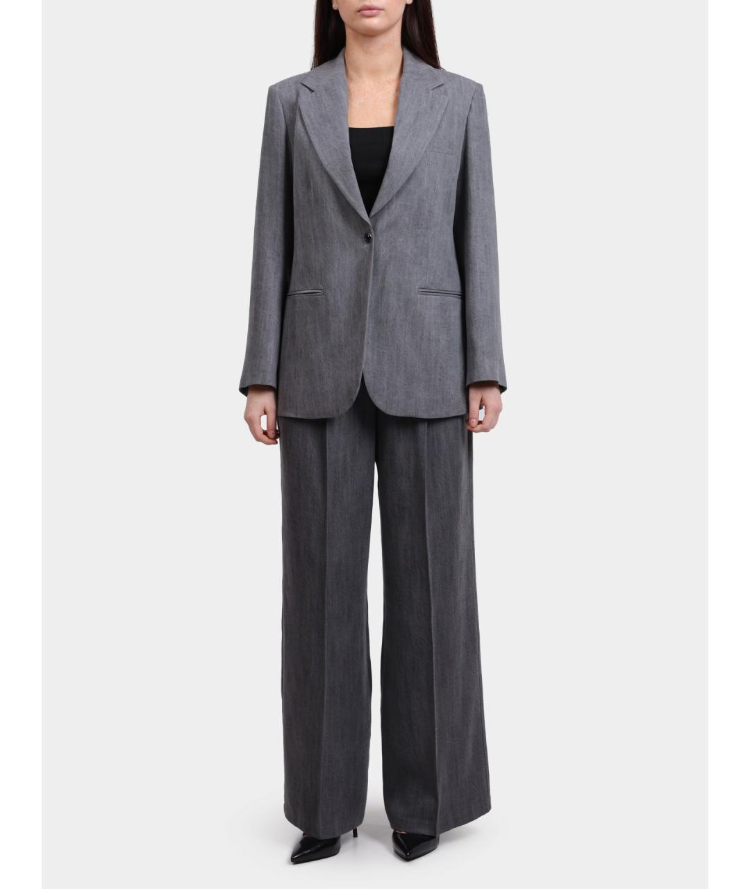 LIU JO Серые прямые брюки, фото 2