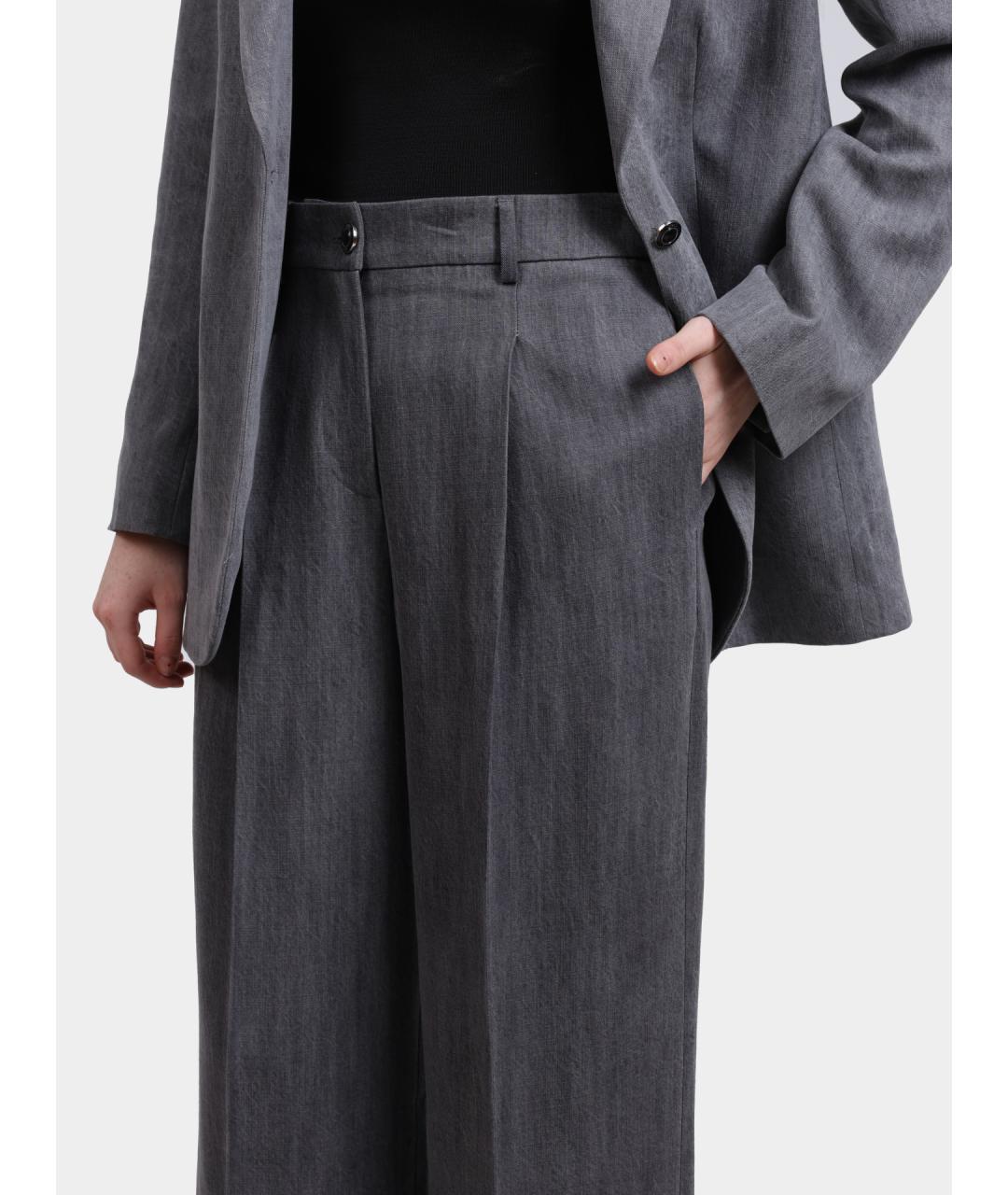 LIU JO Серые прямые брюки, фото 4
