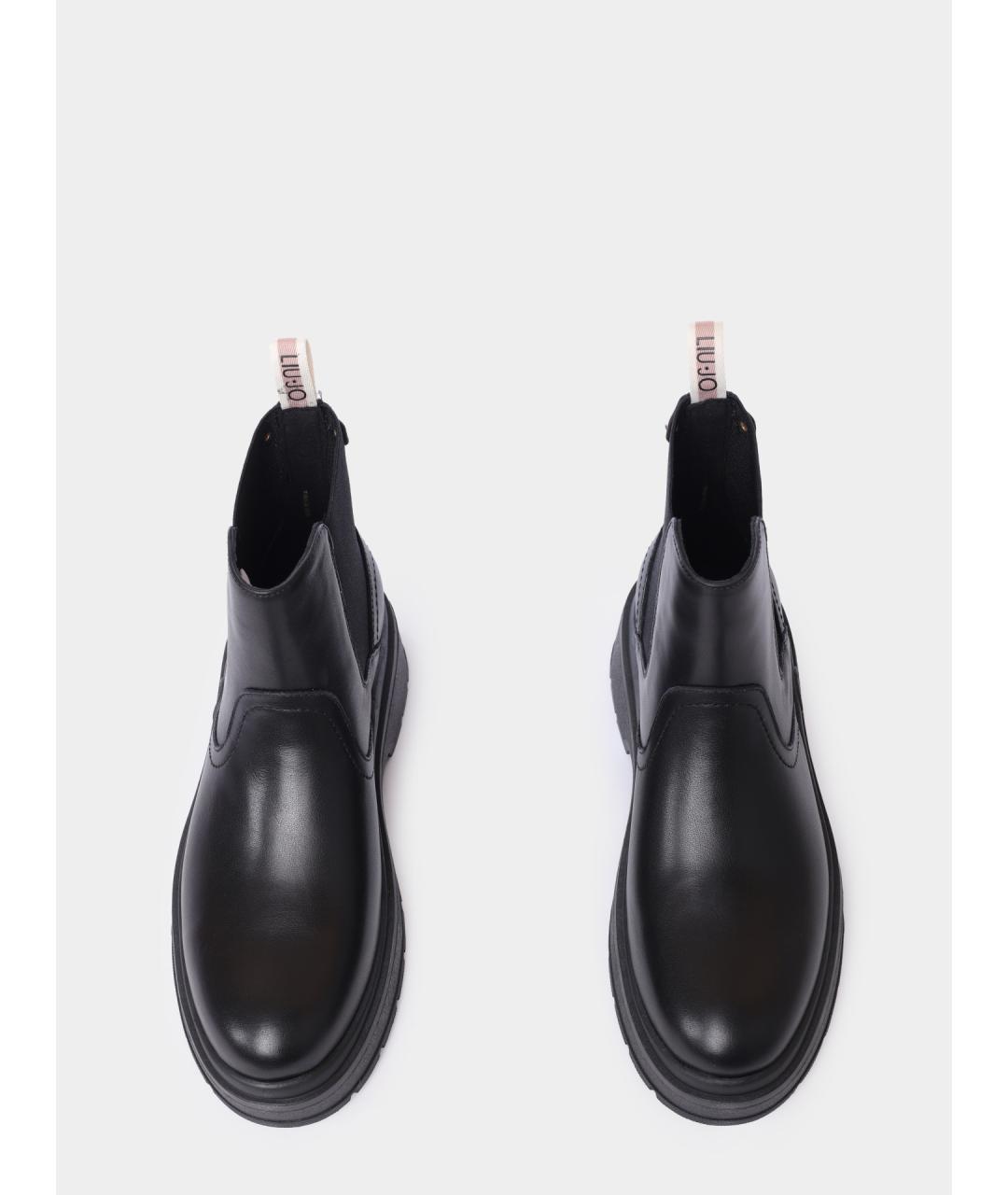 LIU JO Черные кожаные ботинки, фото 3