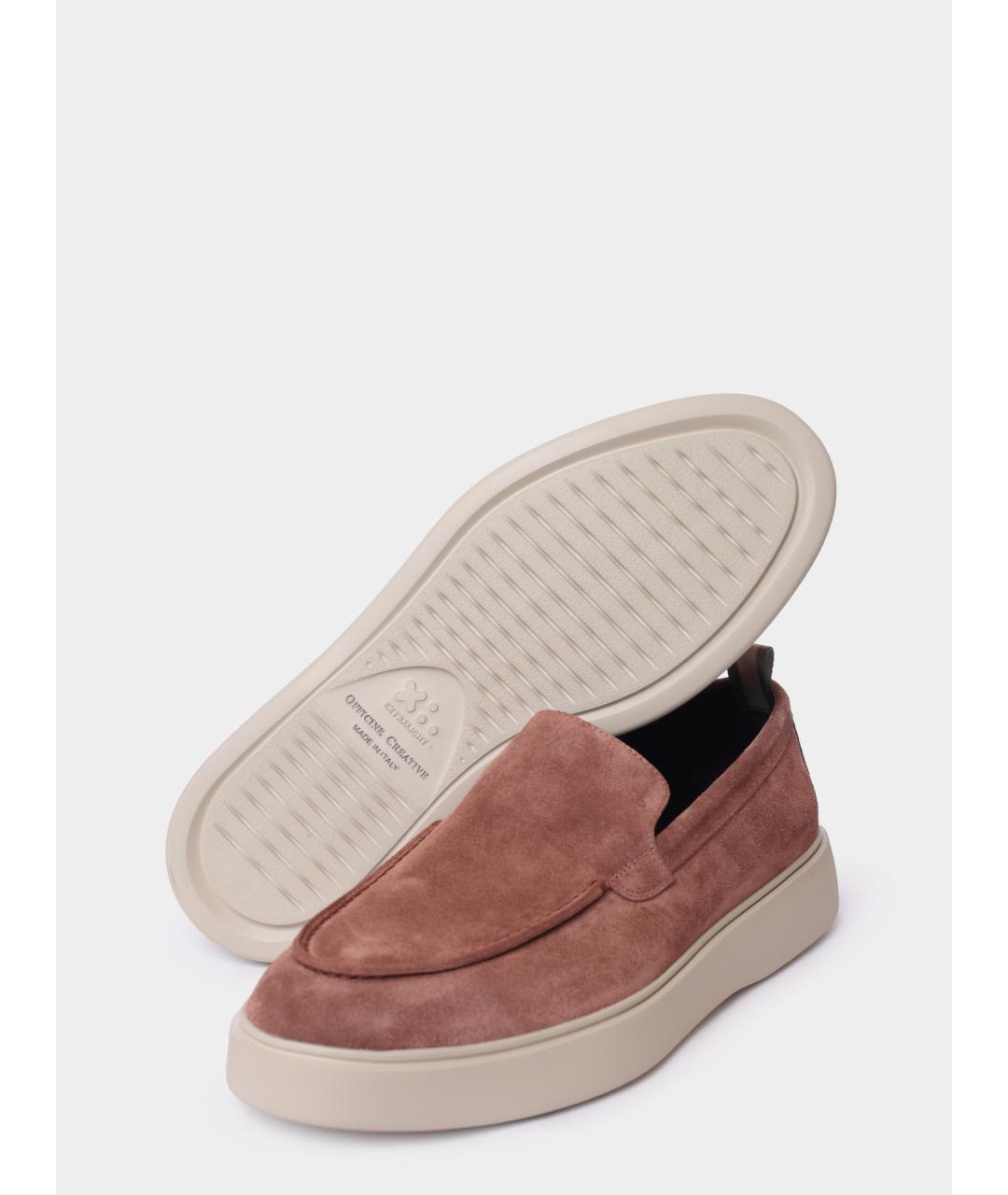 OFFICINE CREATIVE Коричневые замшевые лоферы, фото 4