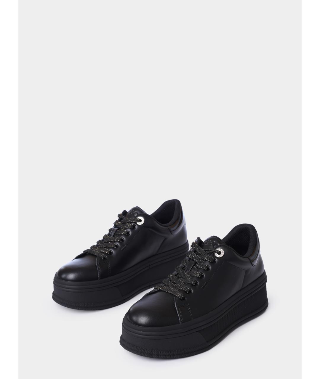 LIU JO Черные кожаные кеды, фото 2