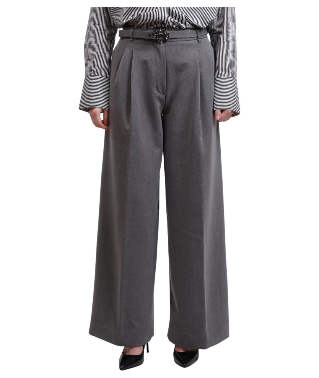 LIU JO Серые прямые брюки, фото 1
