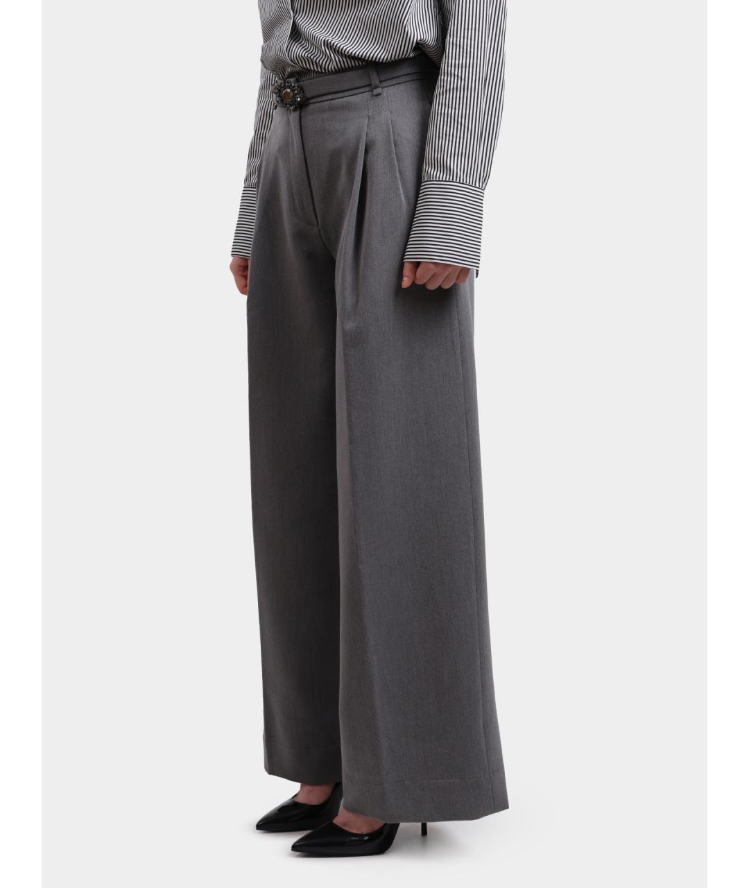 LIU JO Серые прямые брюки, фото 3