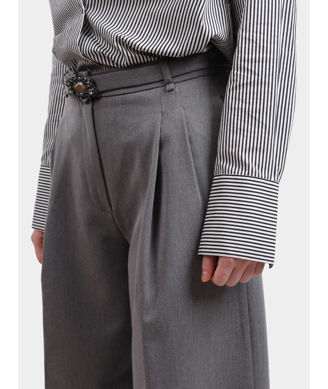 LIU JO Серые прямые брюки, фото 4