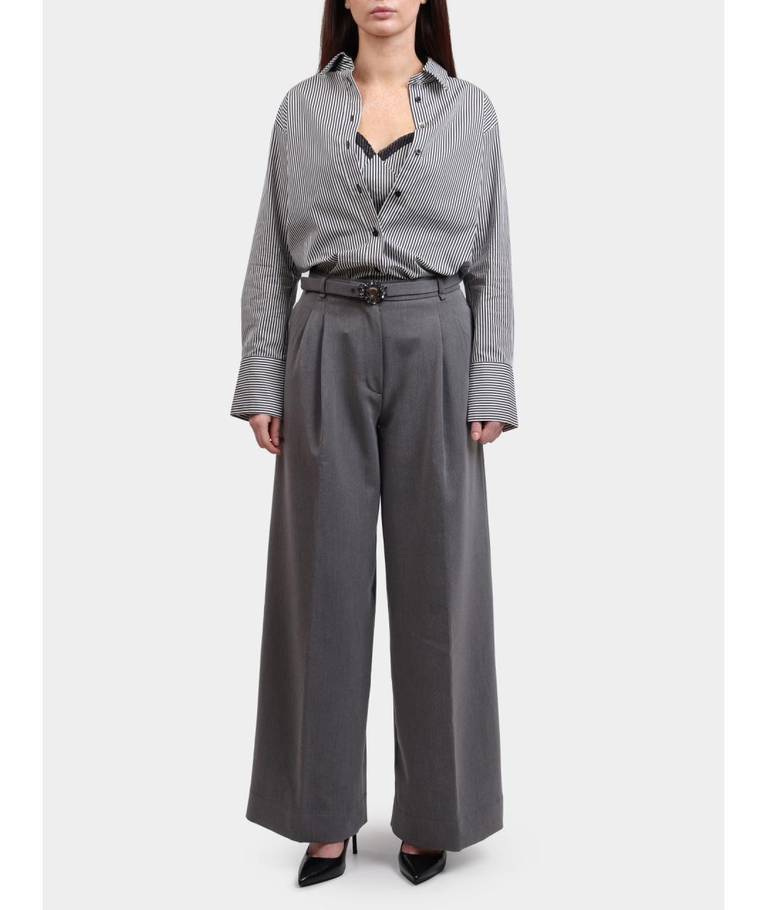 LIU JO Серые прямые брюки, фото 2