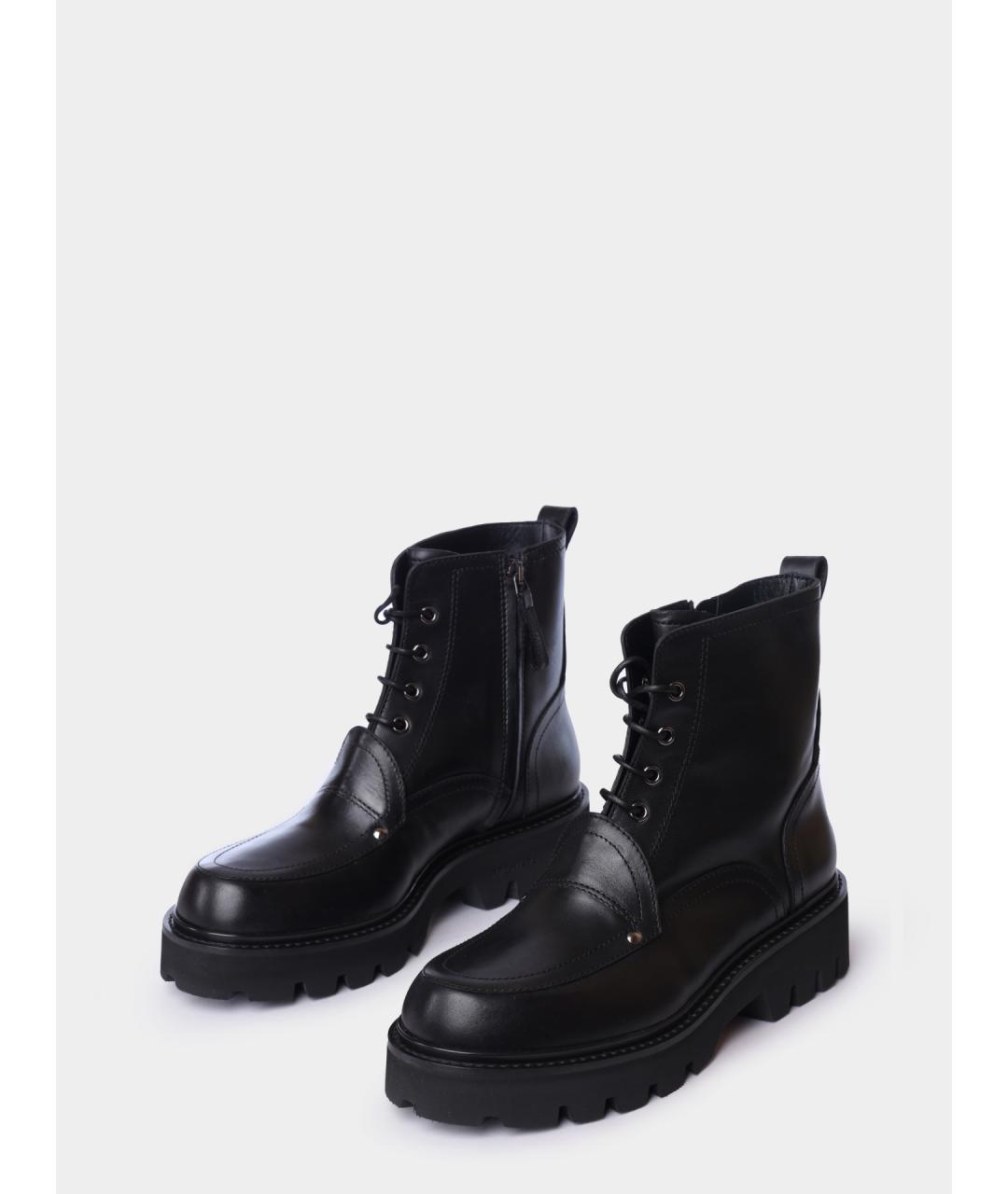 PREMIATA Черные кожаные ботинки, фото 2