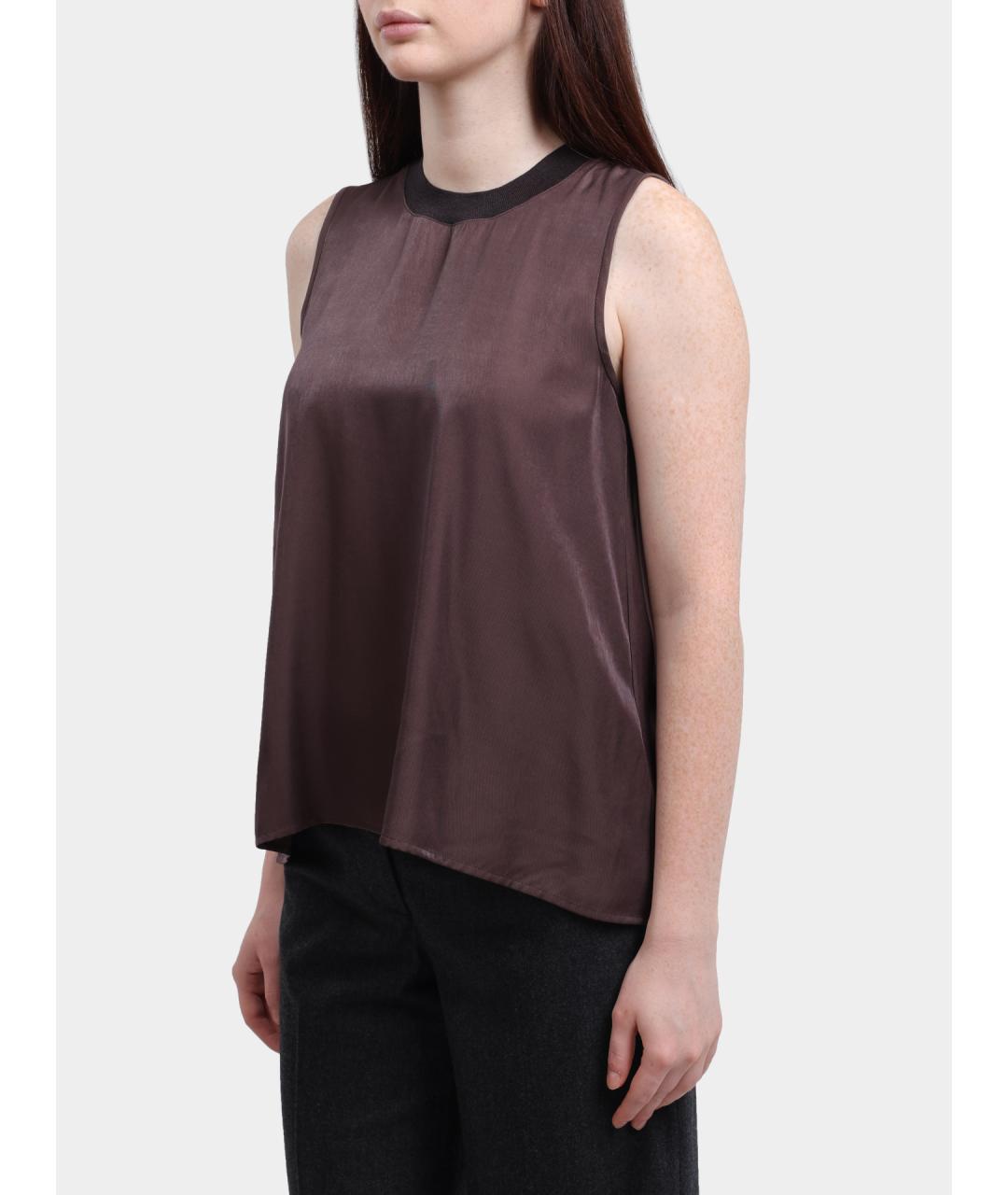 PESERICO Коричневая майка, фото 3