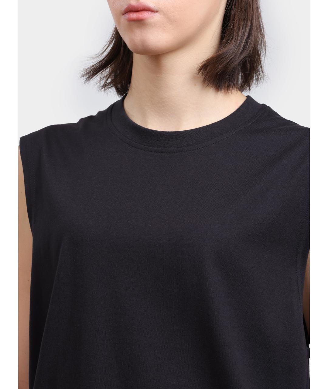 Y-3 Черная хлопковая майка, фото 4